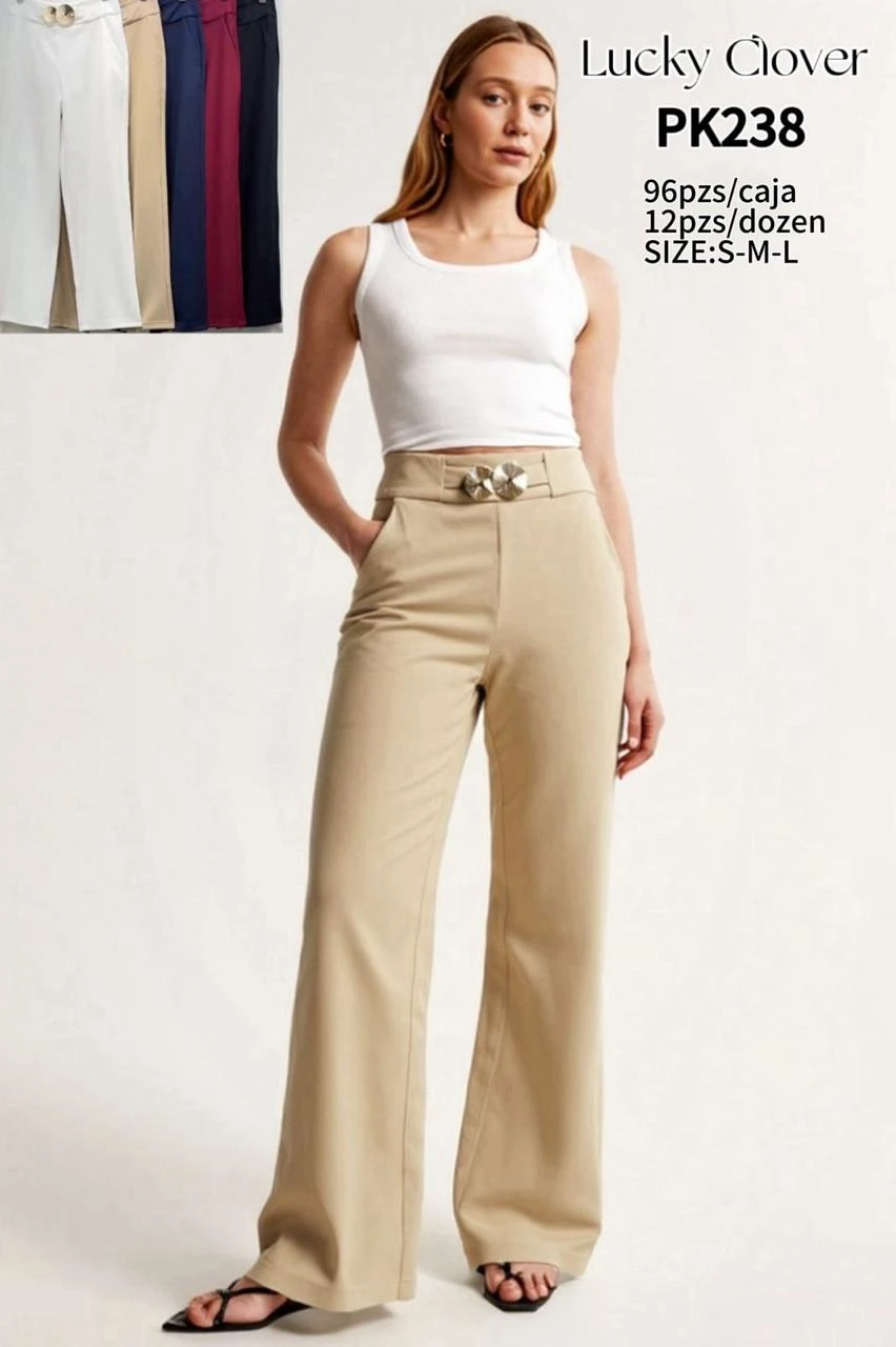 Pantalón de vestir con hebilla-PK238