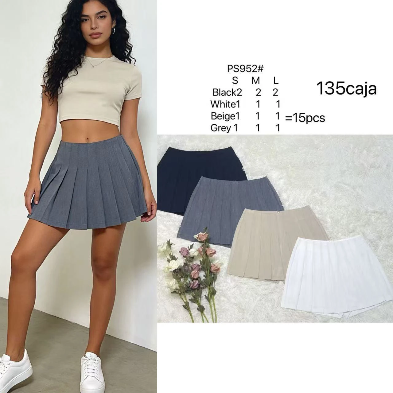Falda plisada-PS952