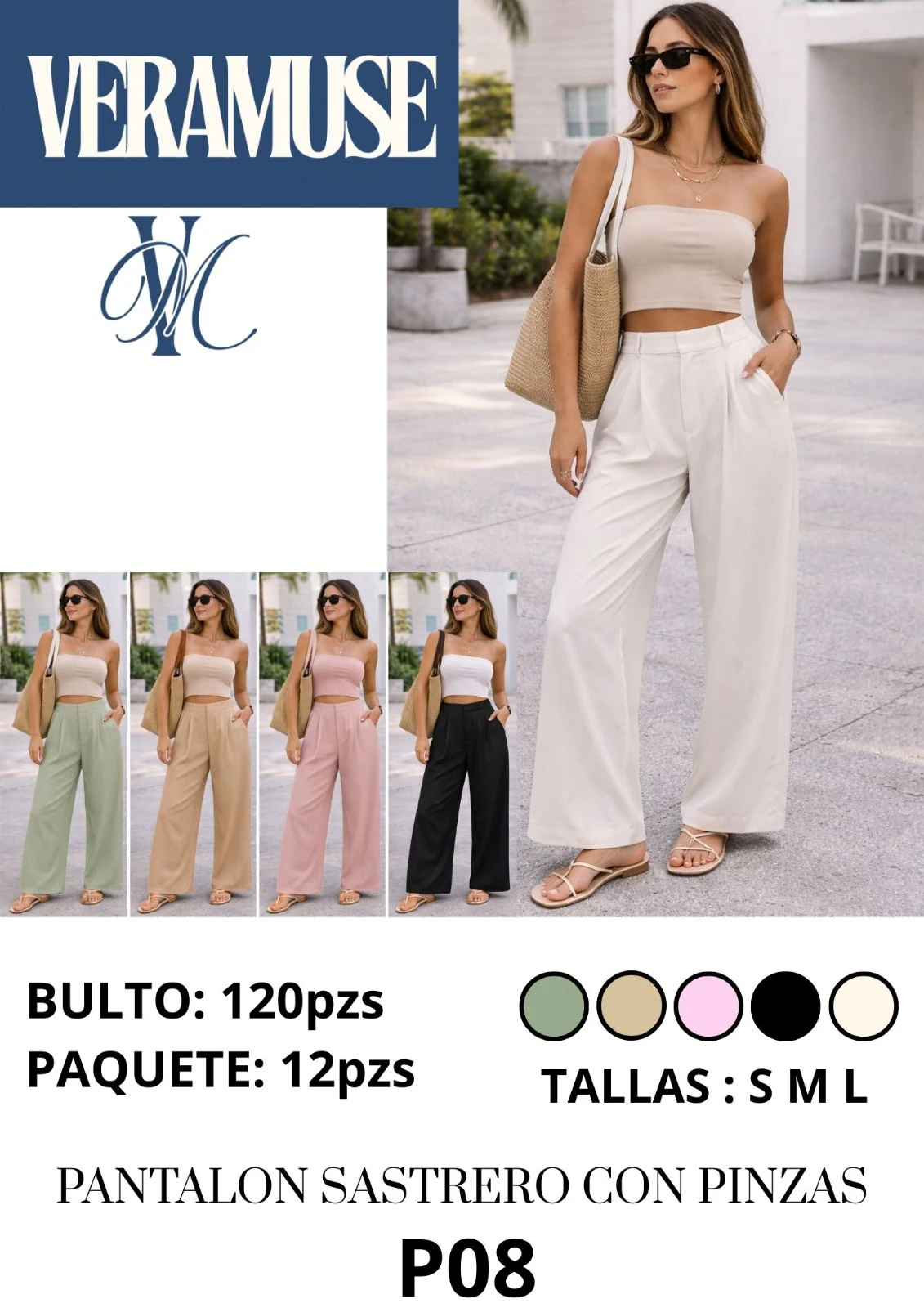 Pantalón sastrero con pinzas-PANT08