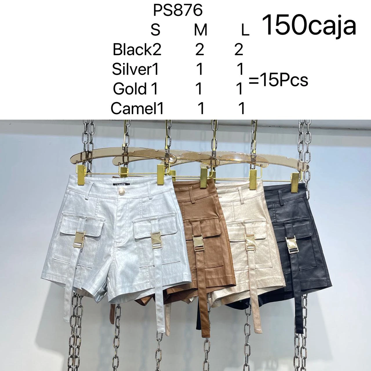 Shorts con bolsillos-PS876