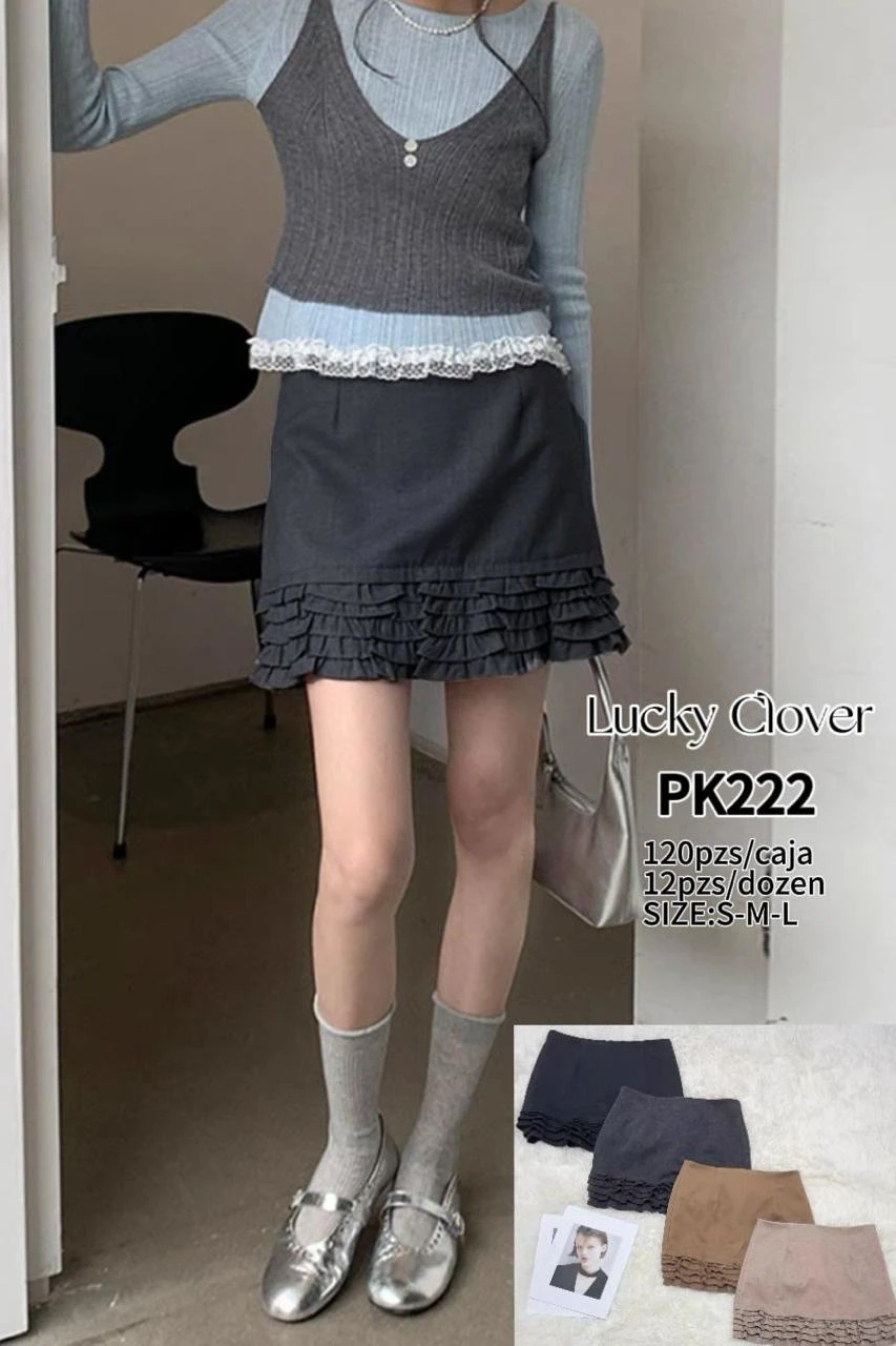 Minifalda con volantes-PK222