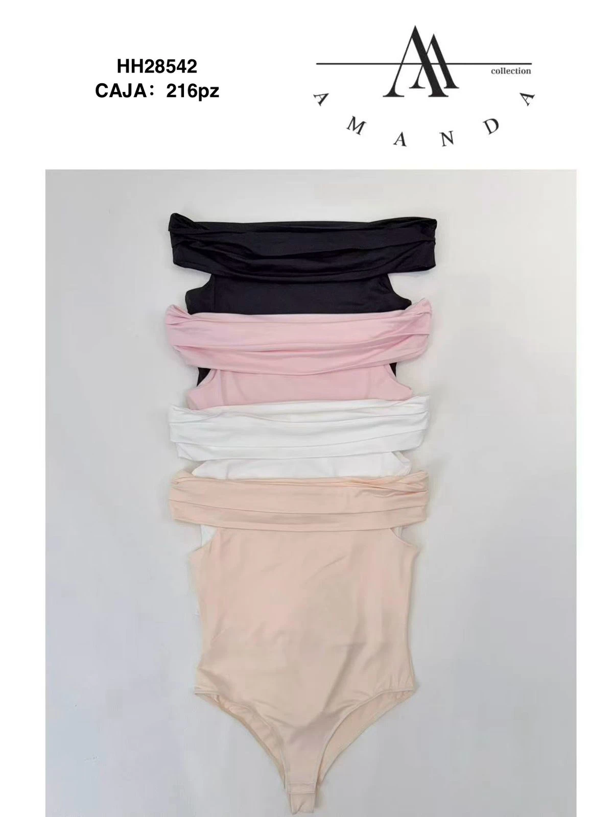 Body de mujer con escote bardot-HH28542