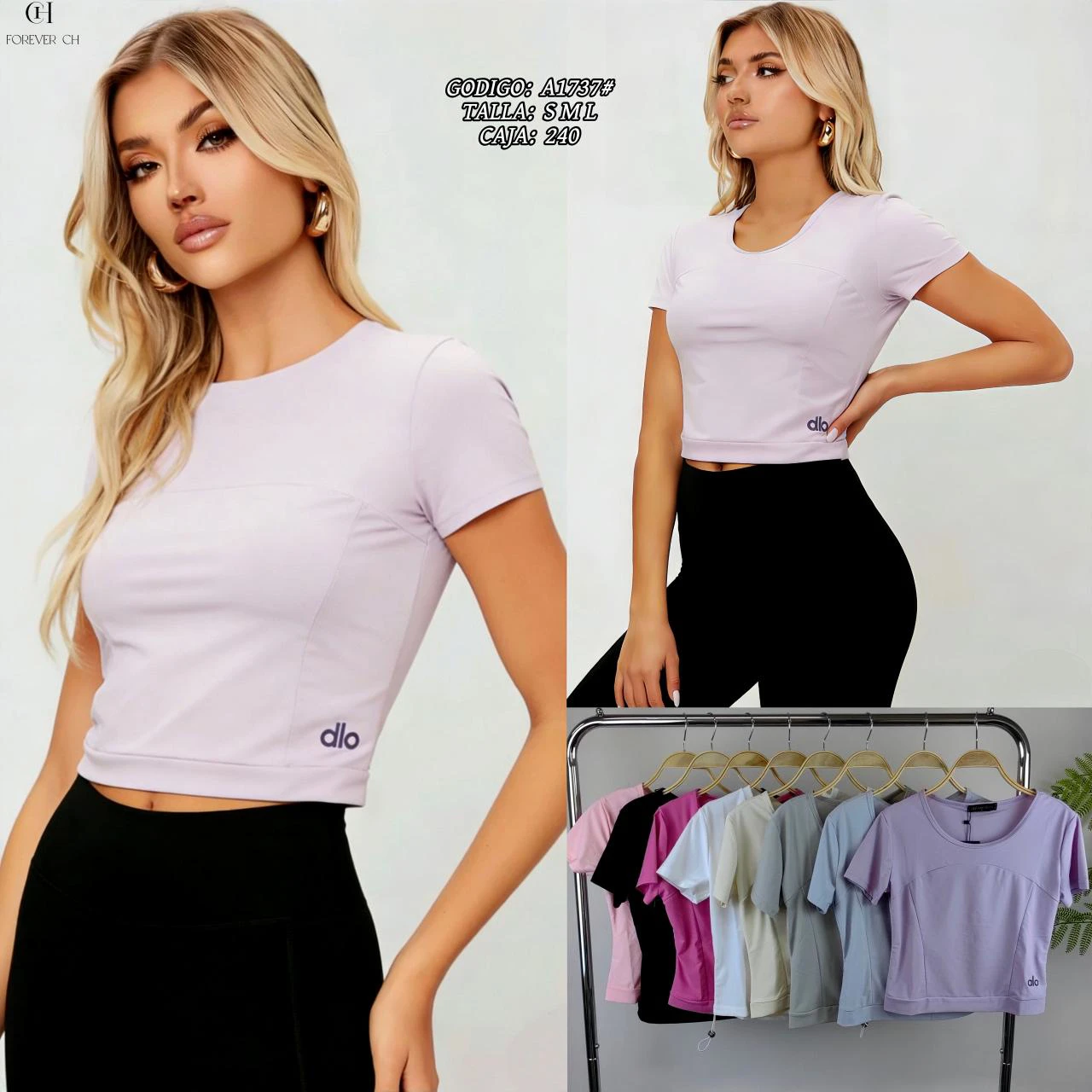 Top deportivo de manga corta-A1737