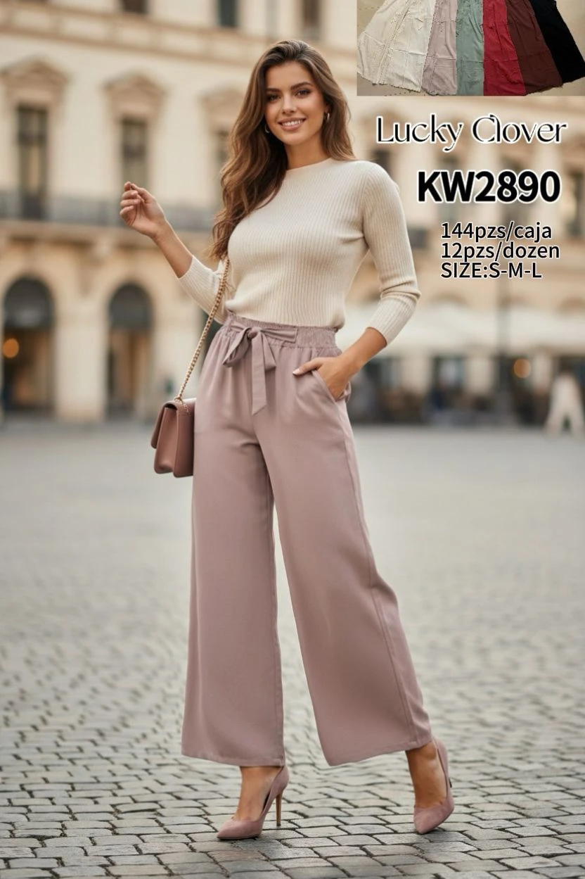 Pantalón palazzo de mujer-KW2890