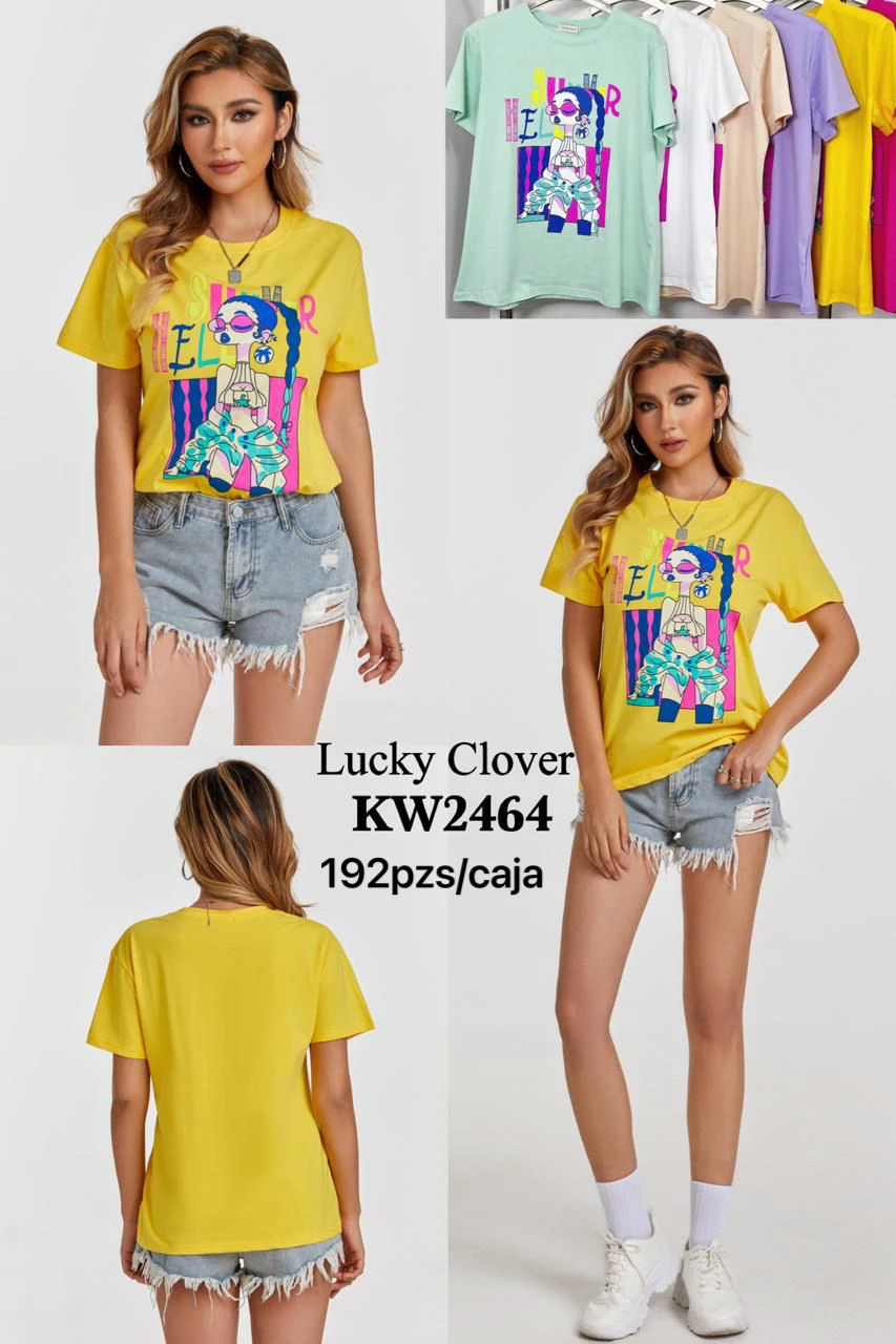Playera de manga corta estampada-KW2464