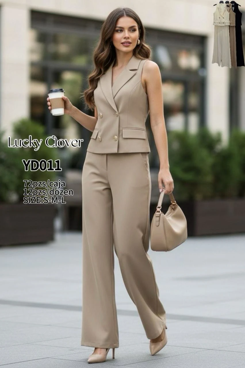 Conjunto de chaleco y pantalón de vestir-YD011