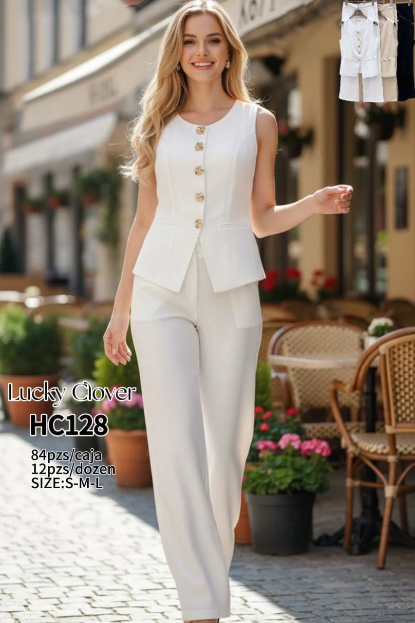 Conjunto de Chaleco y Pantalón de Mujer-HC128