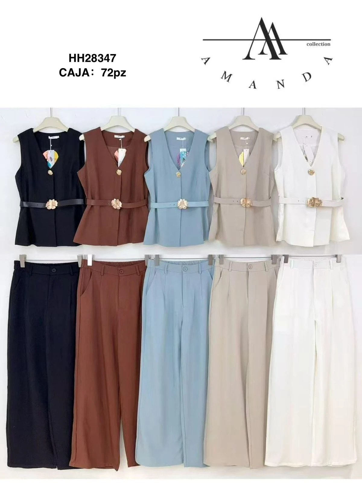 Conjunto de chaleco y pantalón-HH28347