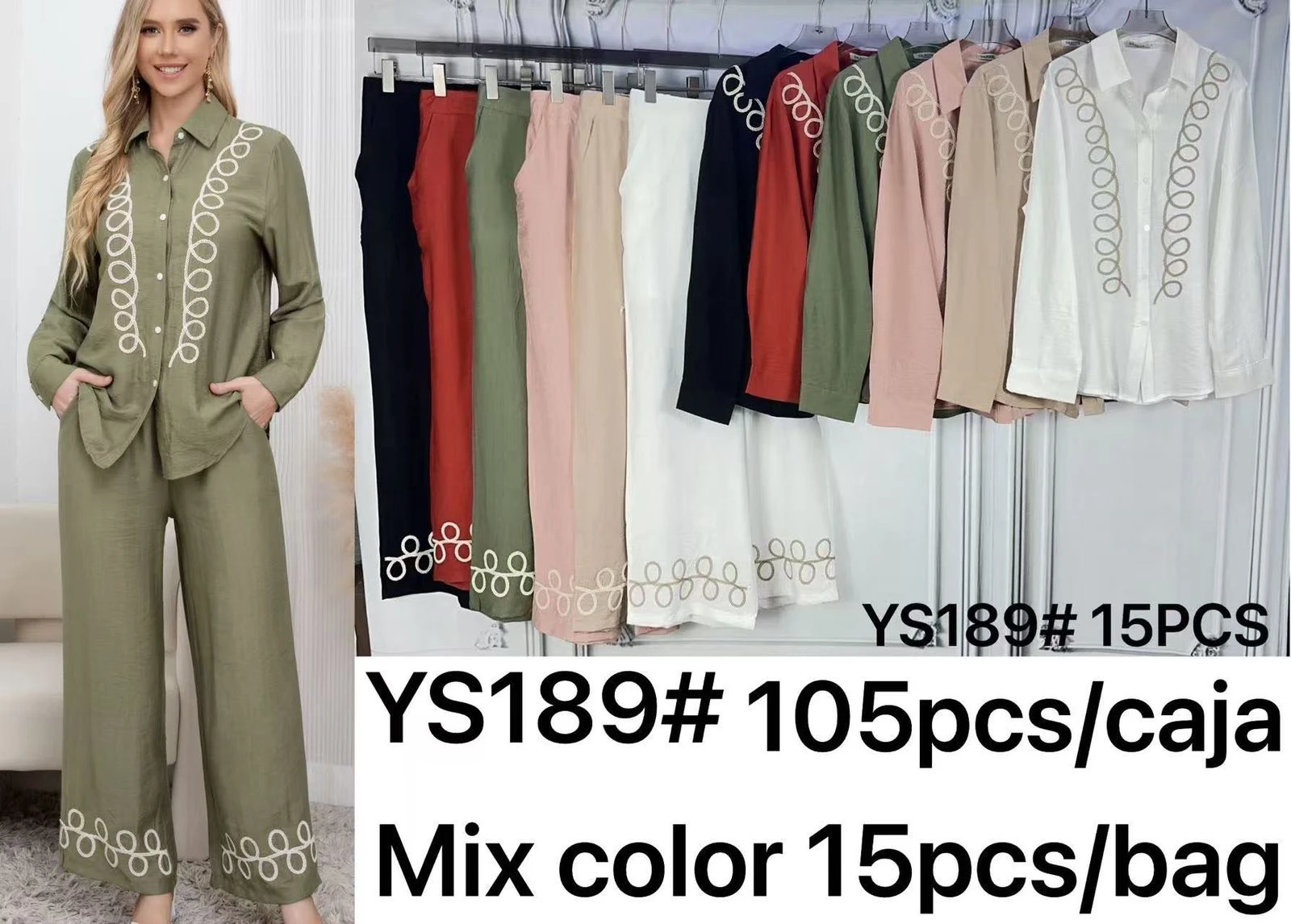 Conjunto de camisa y pantalón-YS189