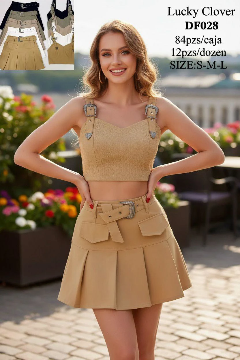 Conjunto de top y falda-DF028