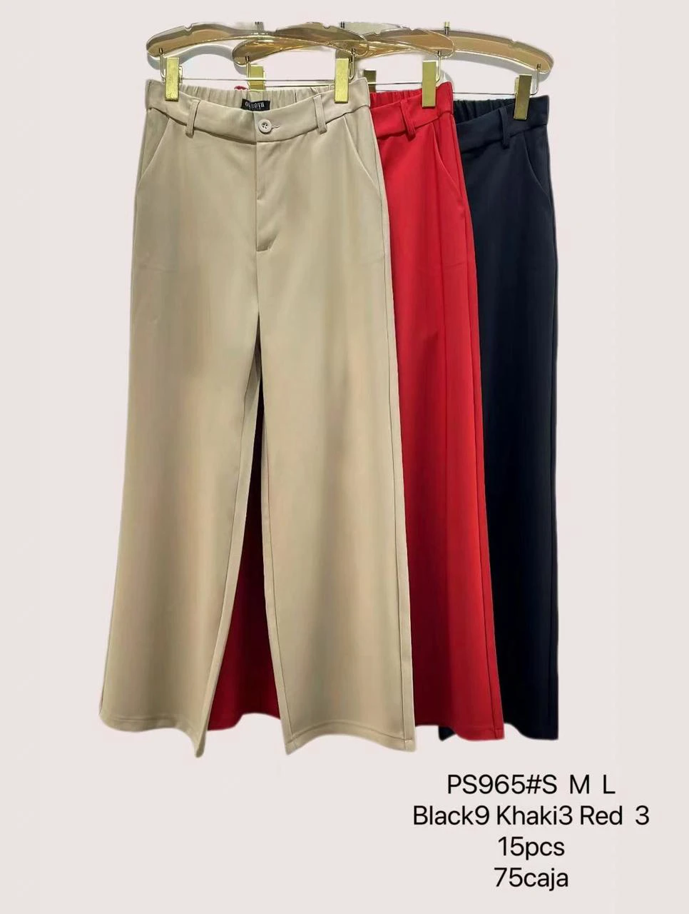 Pantalones anchos de vestir para mujer-PS965