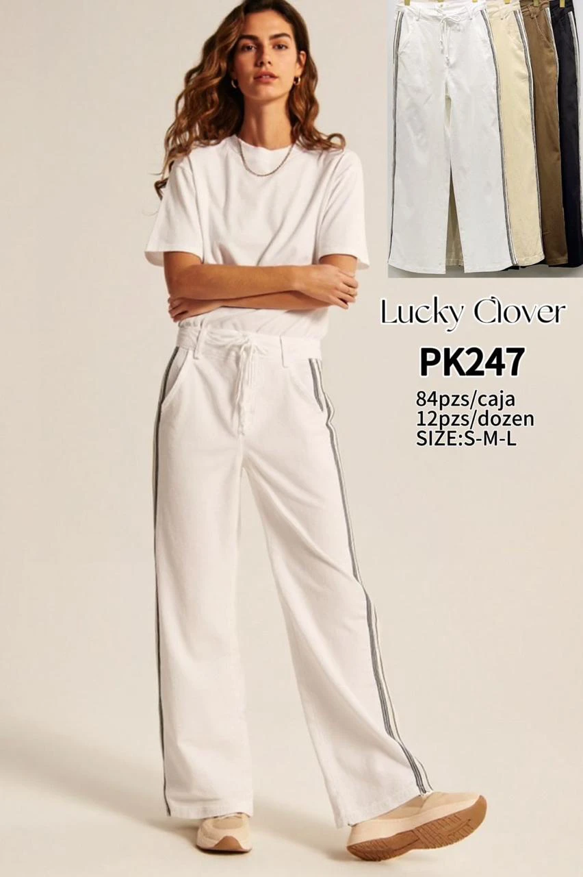 Pantalones anchos de mujer-PK247