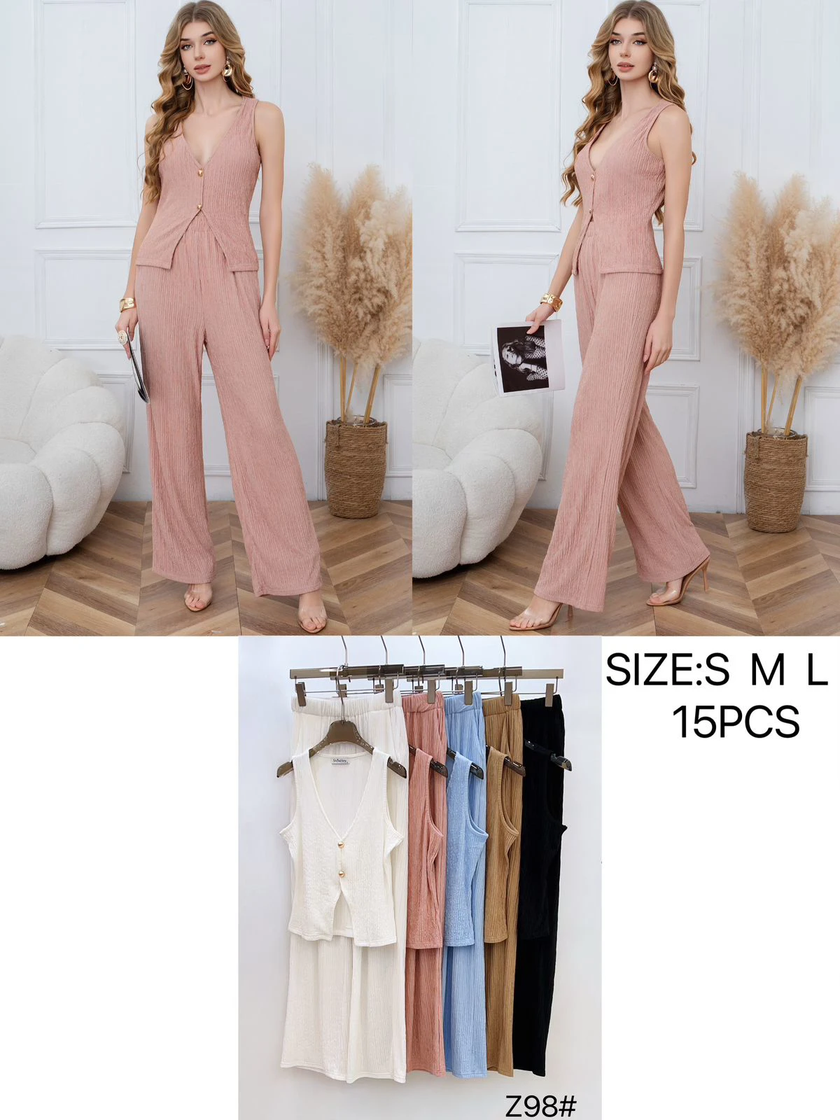 Conjunto de chaleco y pantalón-Z98