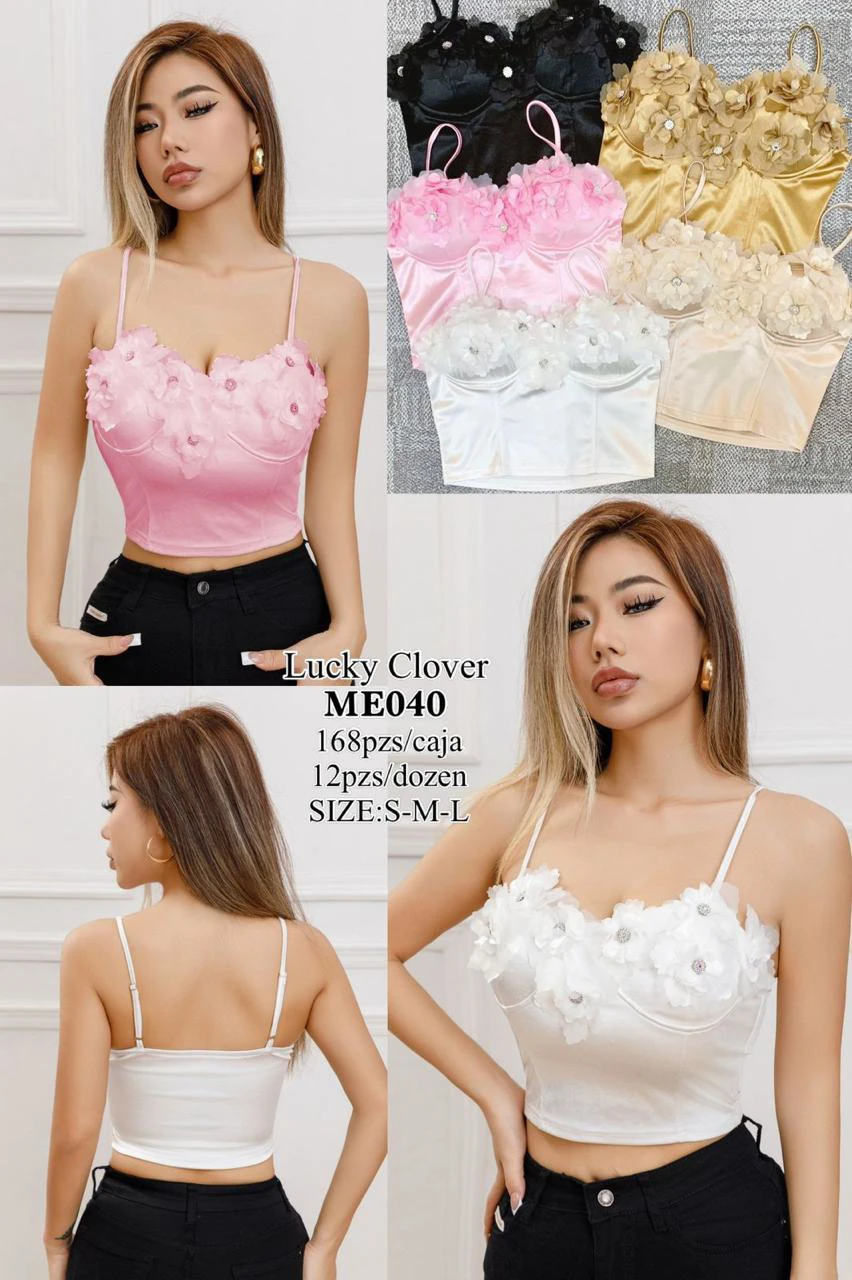 Top con flores-ME040