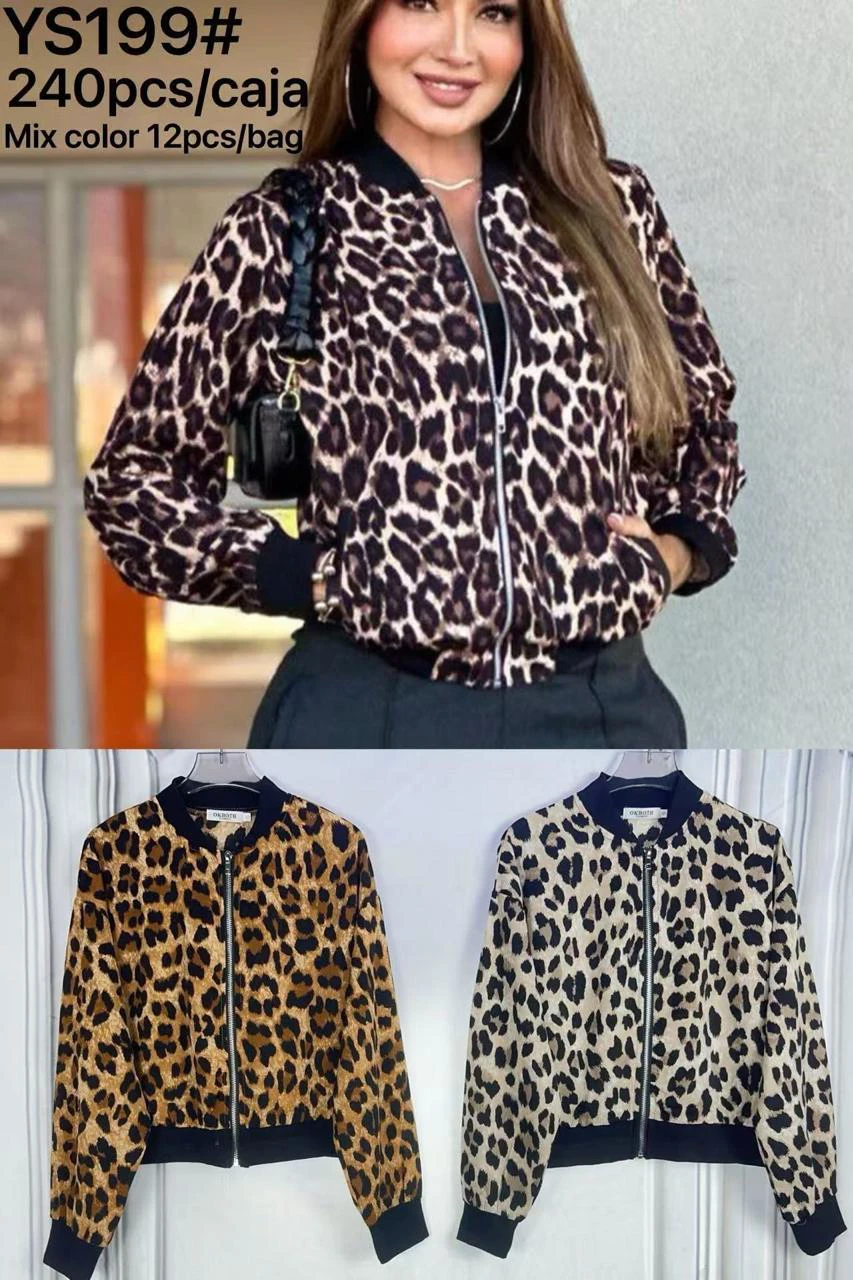 Chamarra Bomber de Leopardo-YS199