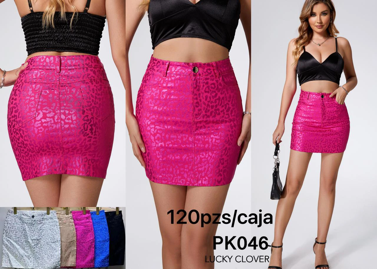 Minifalda con estampado-PK046