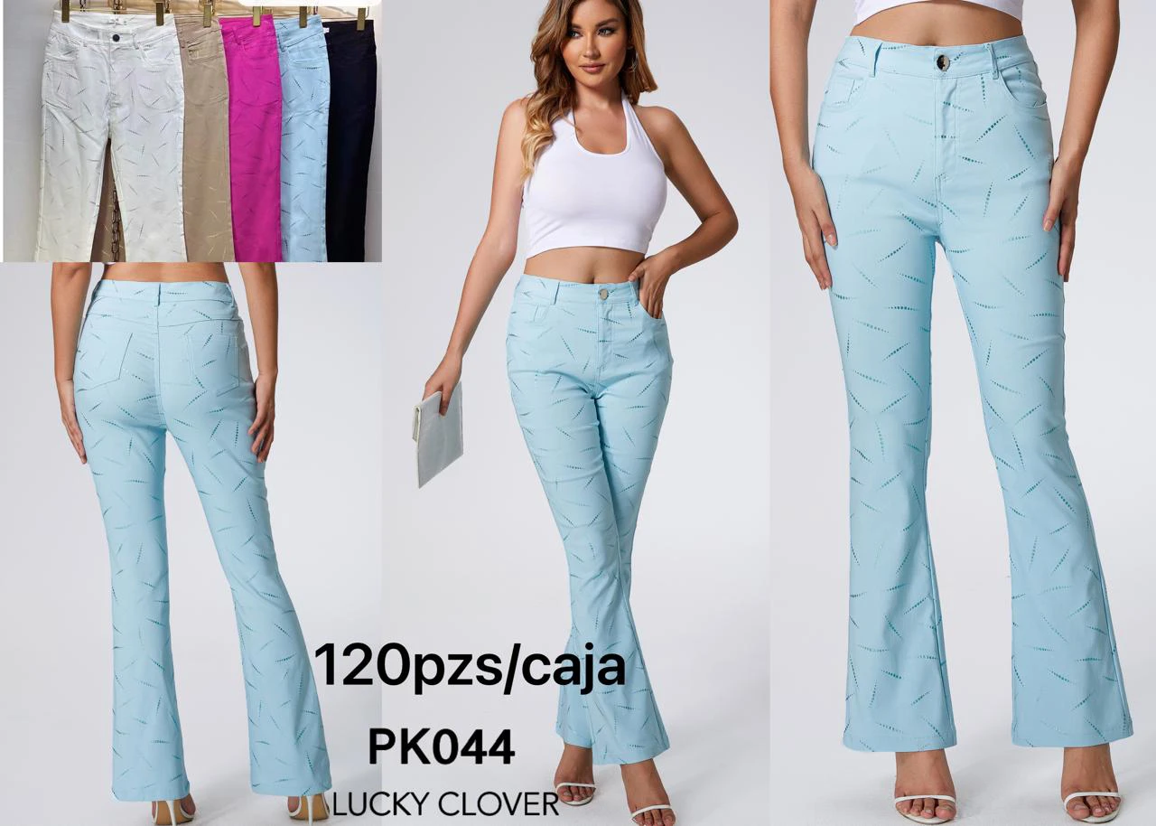 Pantalones de mujer corte acampanado-PK044