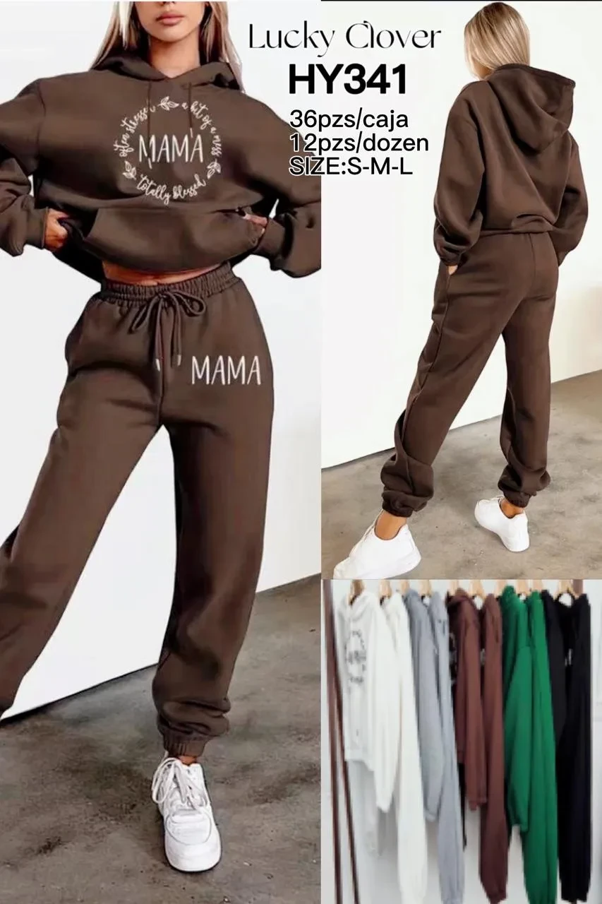 Sudadera Y Pants Mama Estilo Casual-HY341