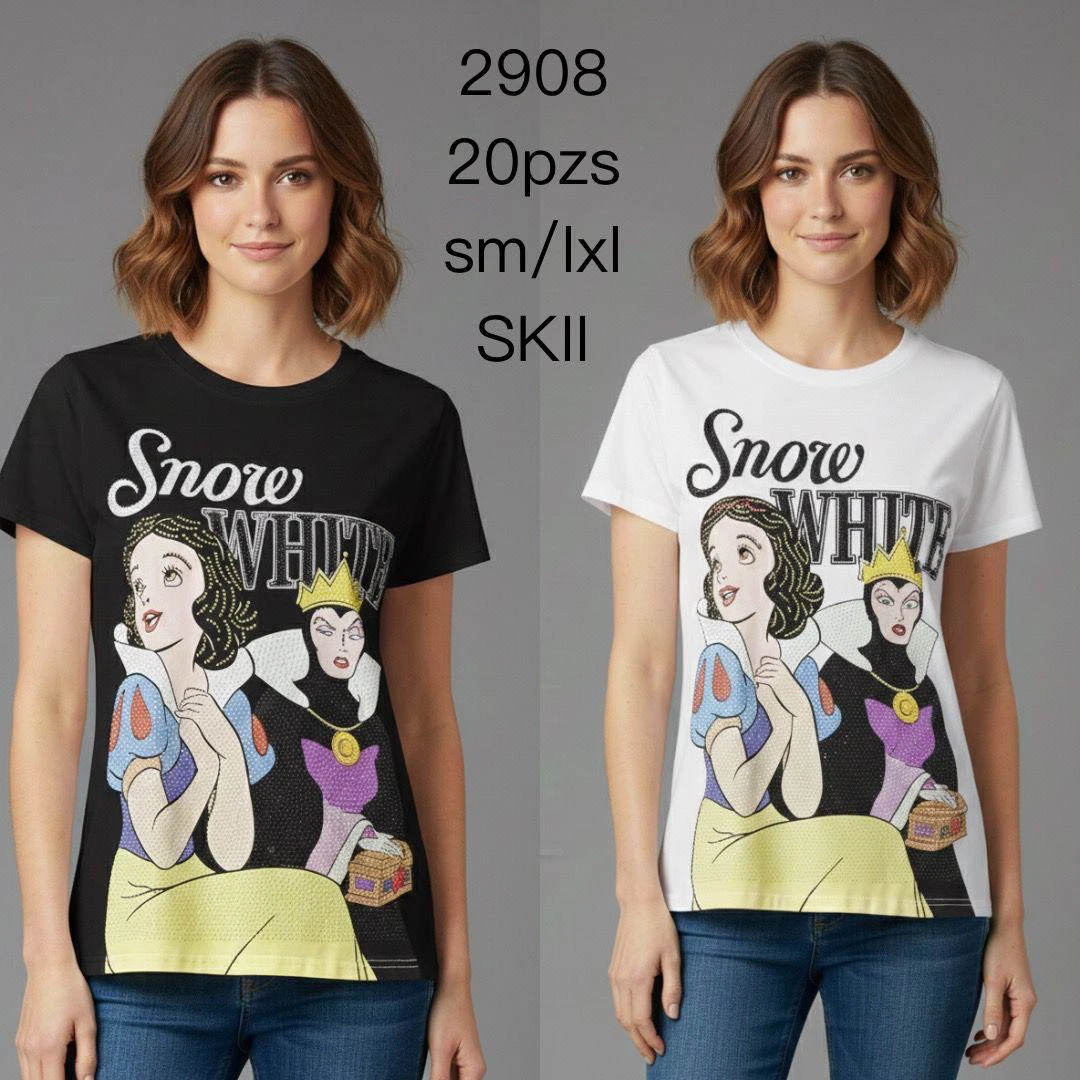 Playera con estampado de Blanca Nieves-2908