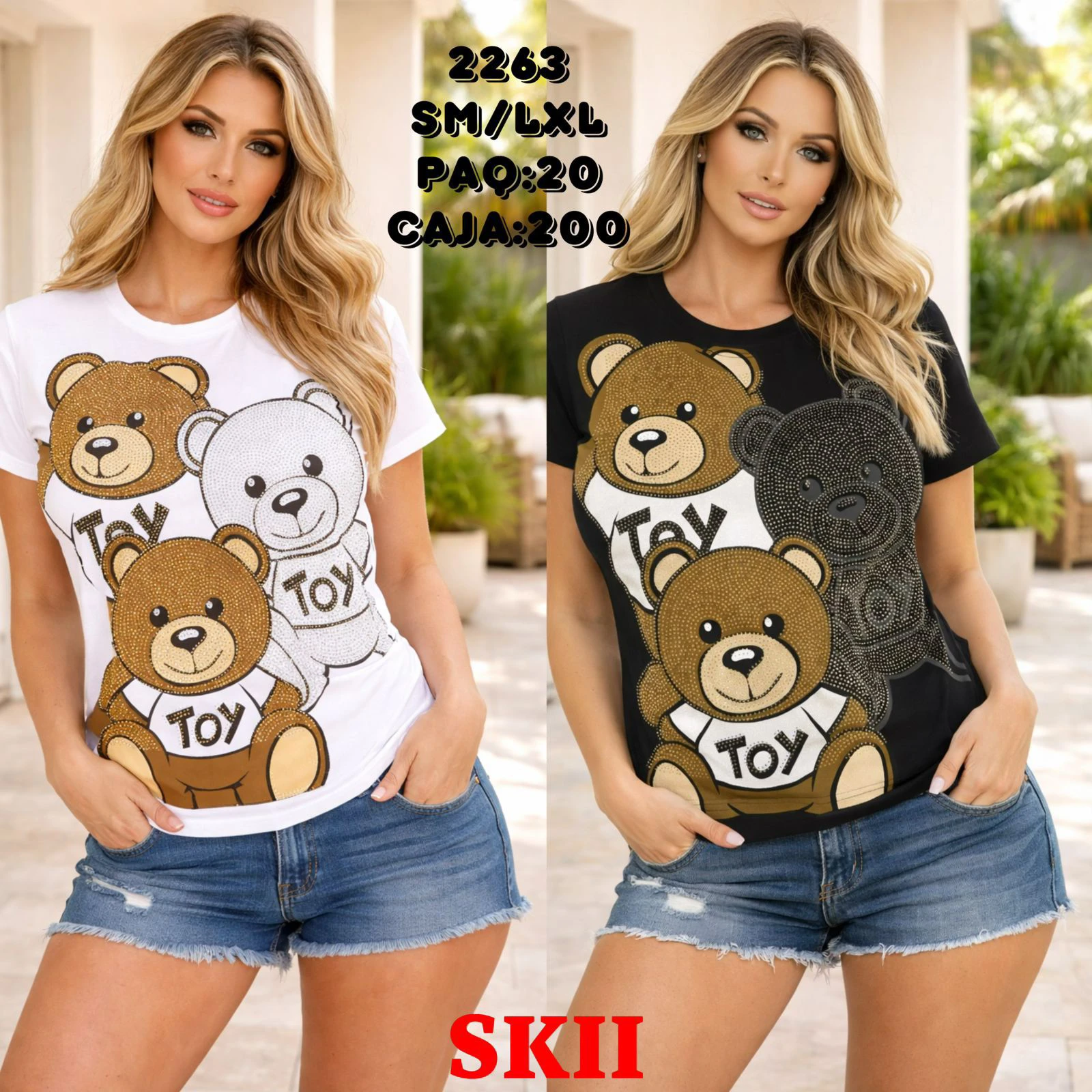 Playera de oso de peluche-2263