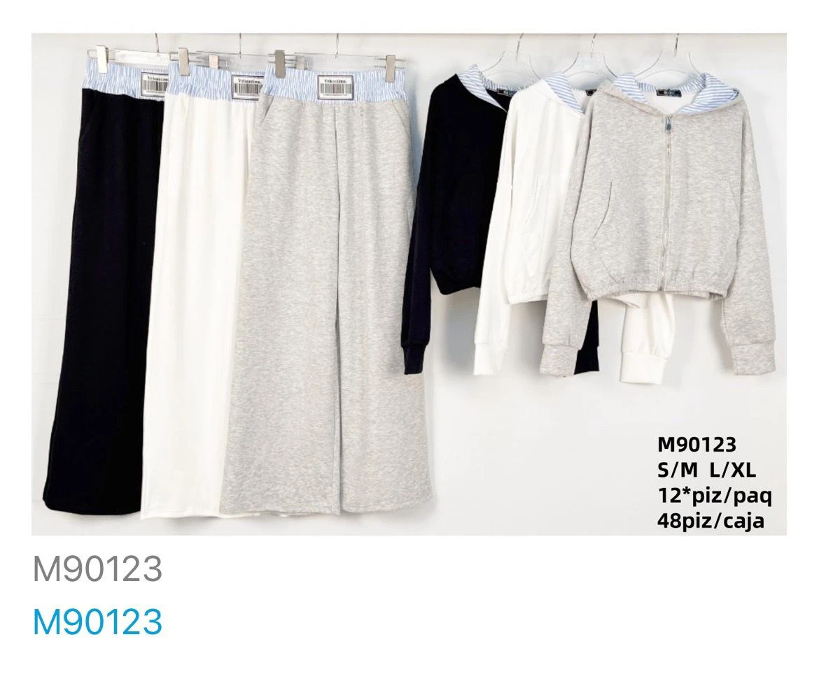 Conjunto deportivo de sudadera con capucha-M90123