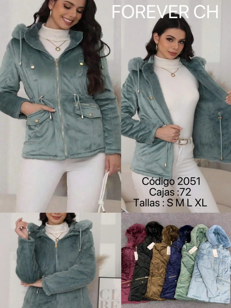 Chamarra de terciopelo con capucha-2051