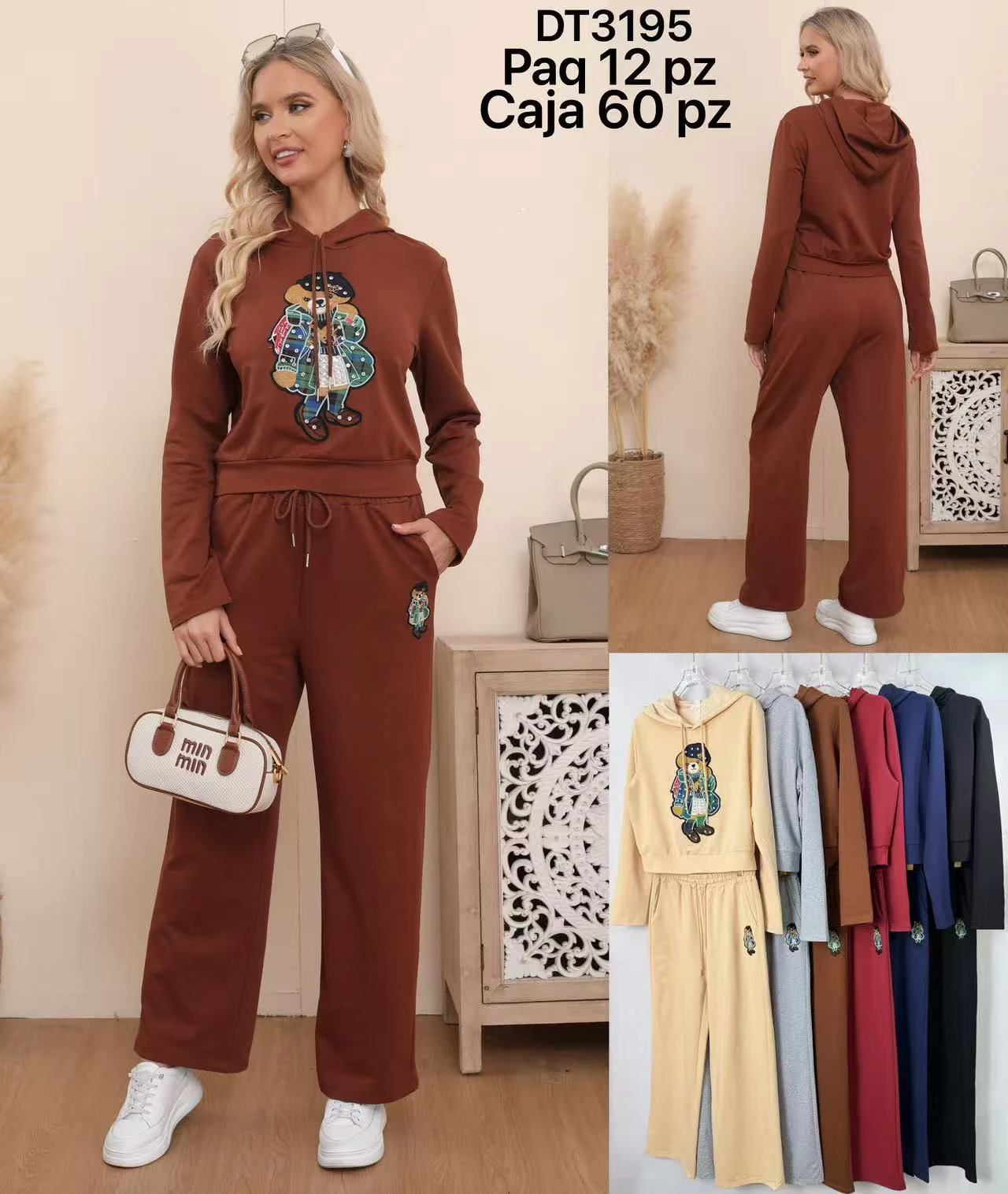 Conjunto deportivo con estampado-DT3195