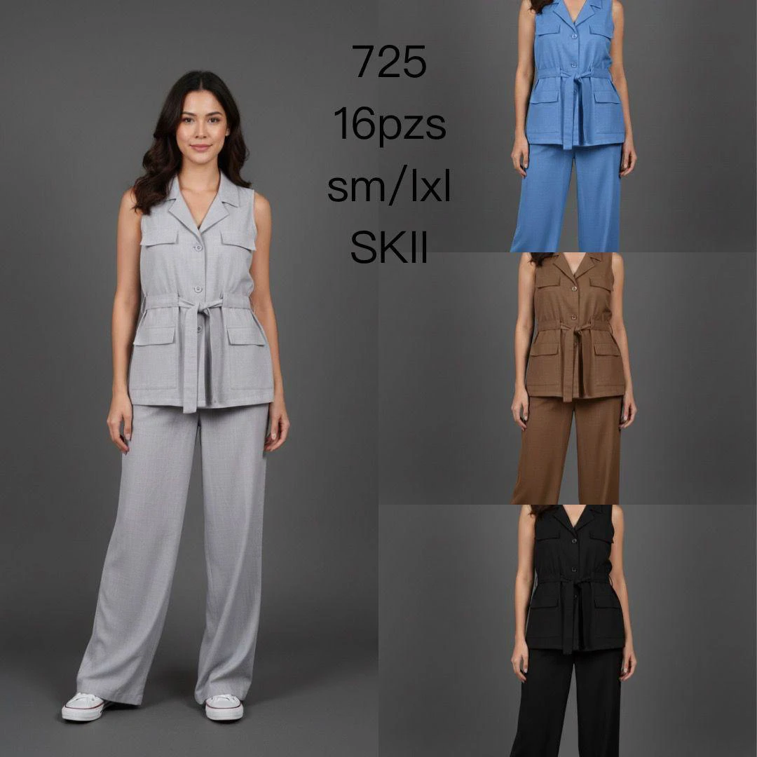 Conjunto de chaleco y pantalón-725