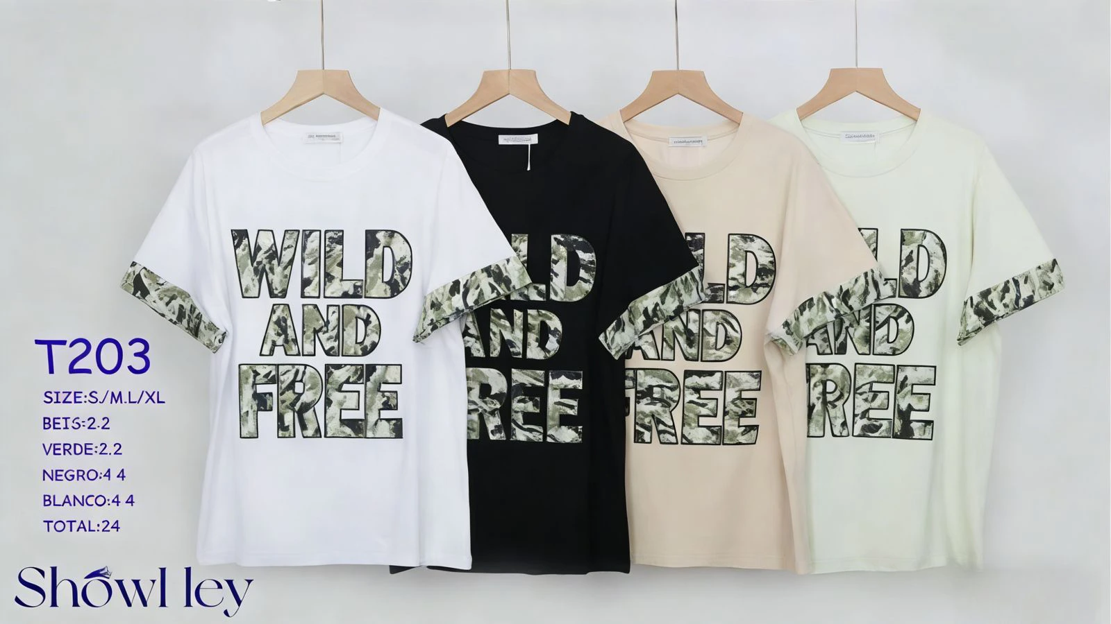 Playera con estampado camuflado-T203