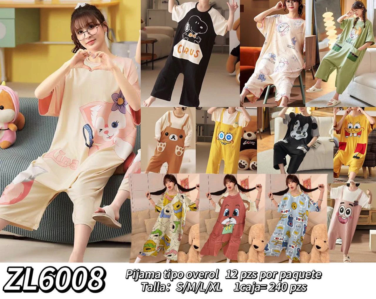 Pijama Enteriza con Diseños Variados-ZL6008