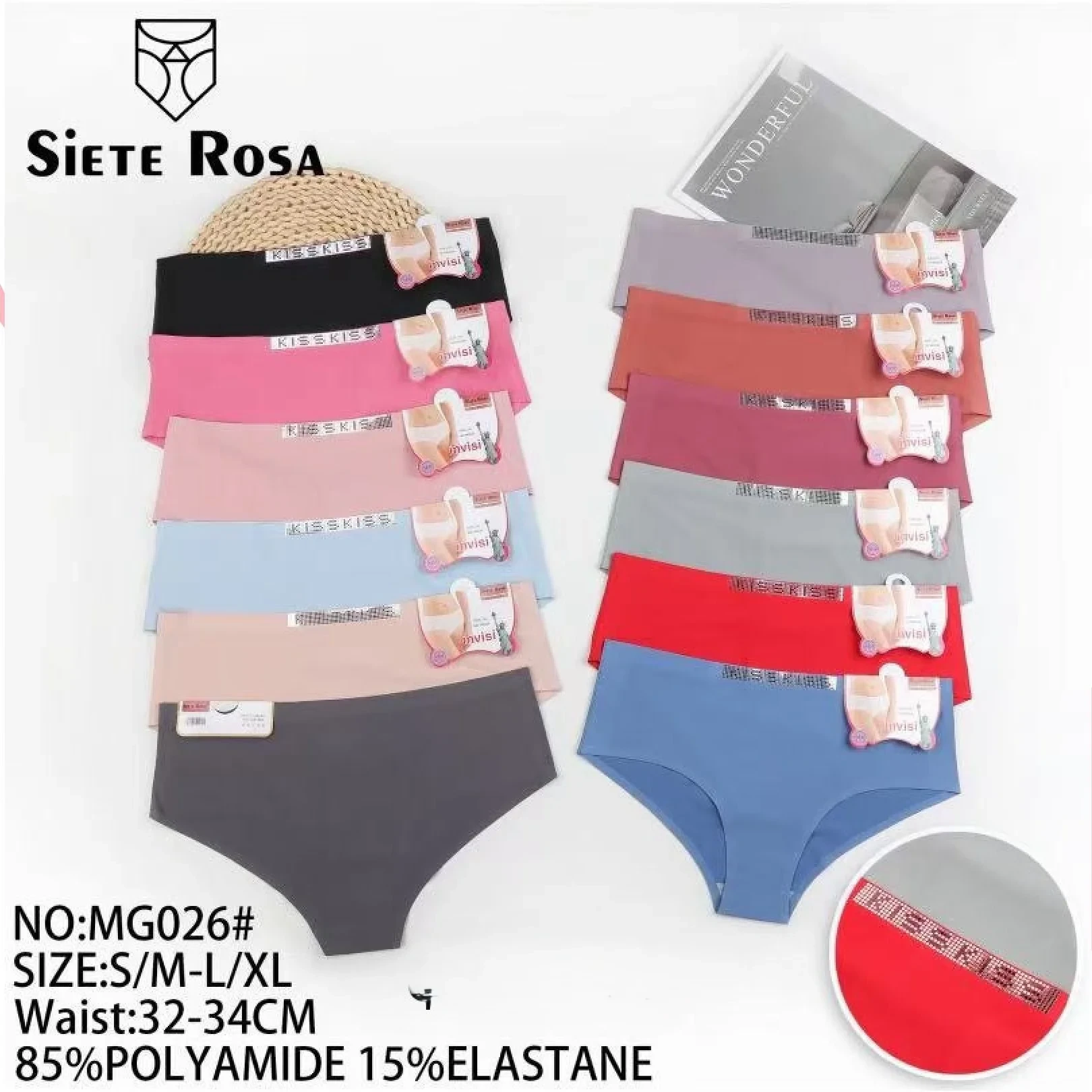 Braguitas Siete Rosa KissKiss Multicolor-MG026