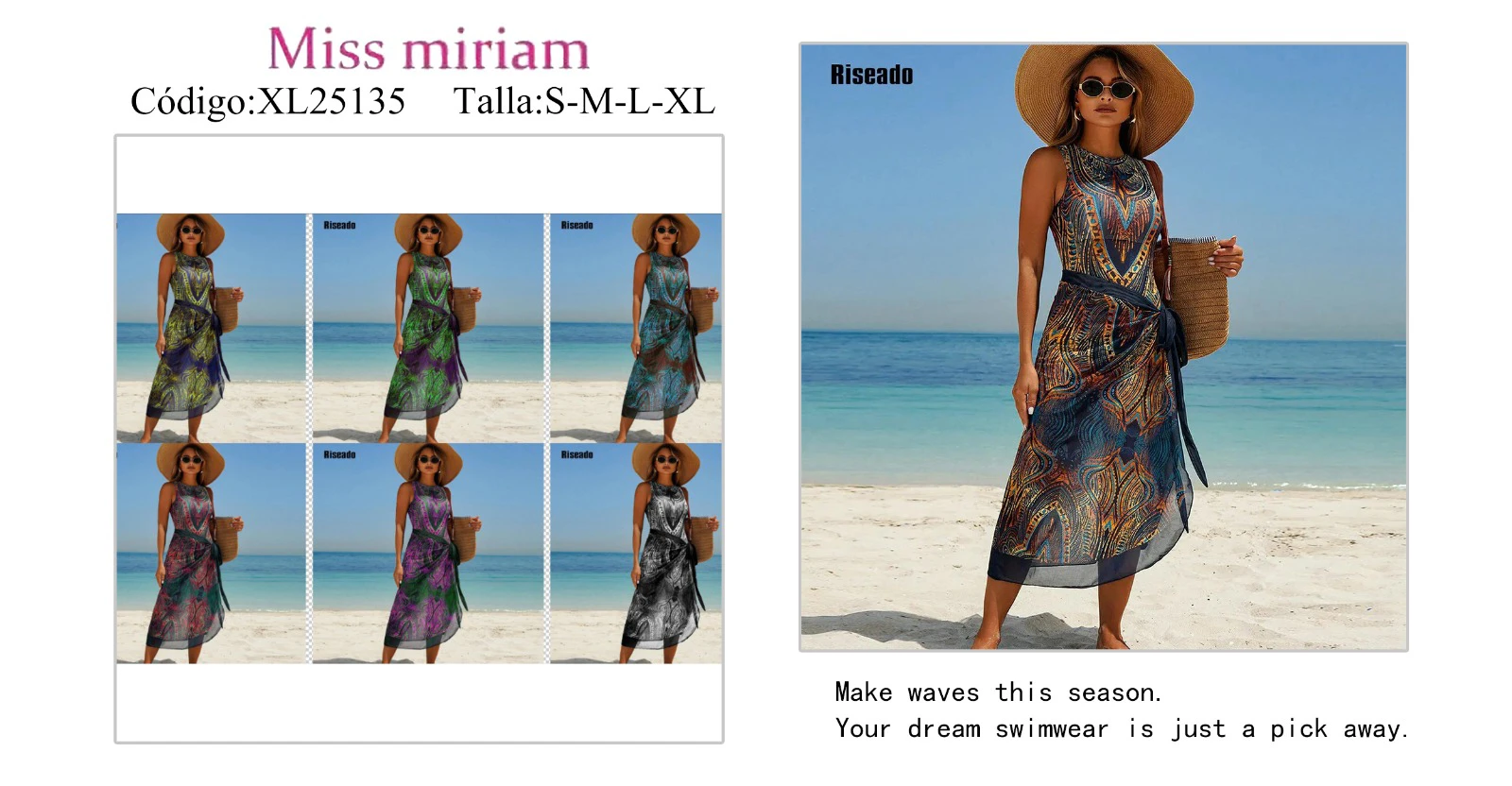 Traje de baño con estampado-XL25135