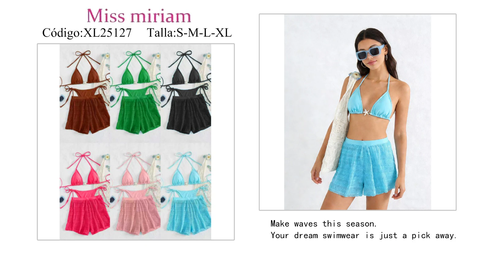 Conjunto de Bikini y Shorts-XL25127