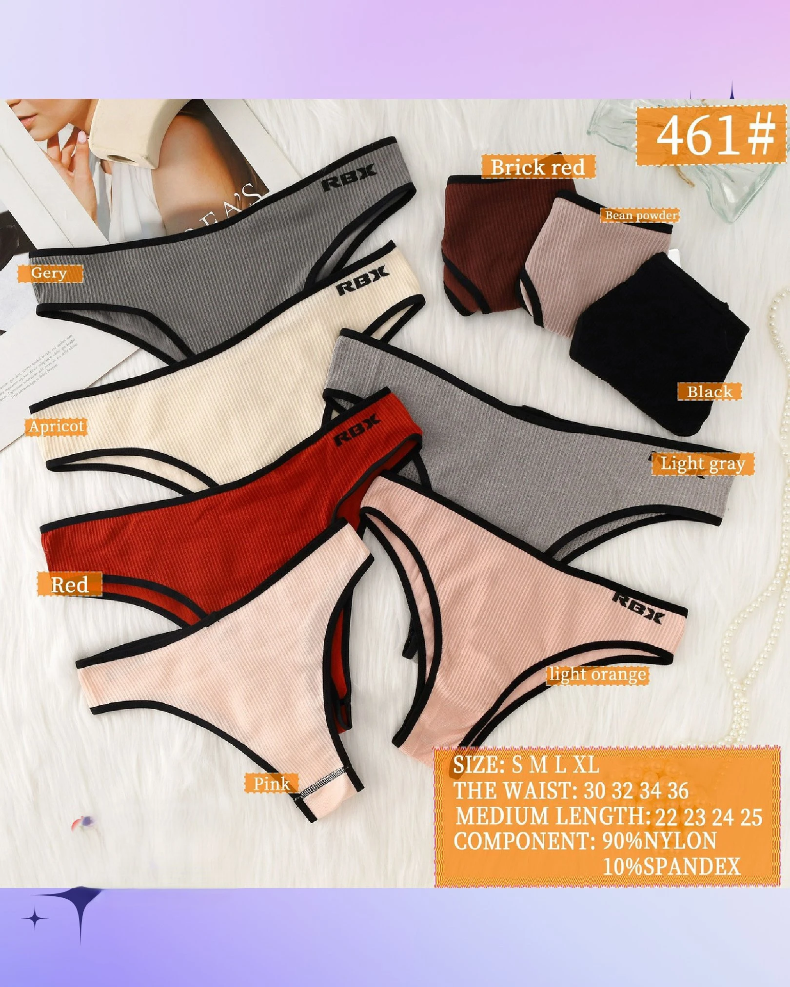 Braguitas de bikini acanaladas-461