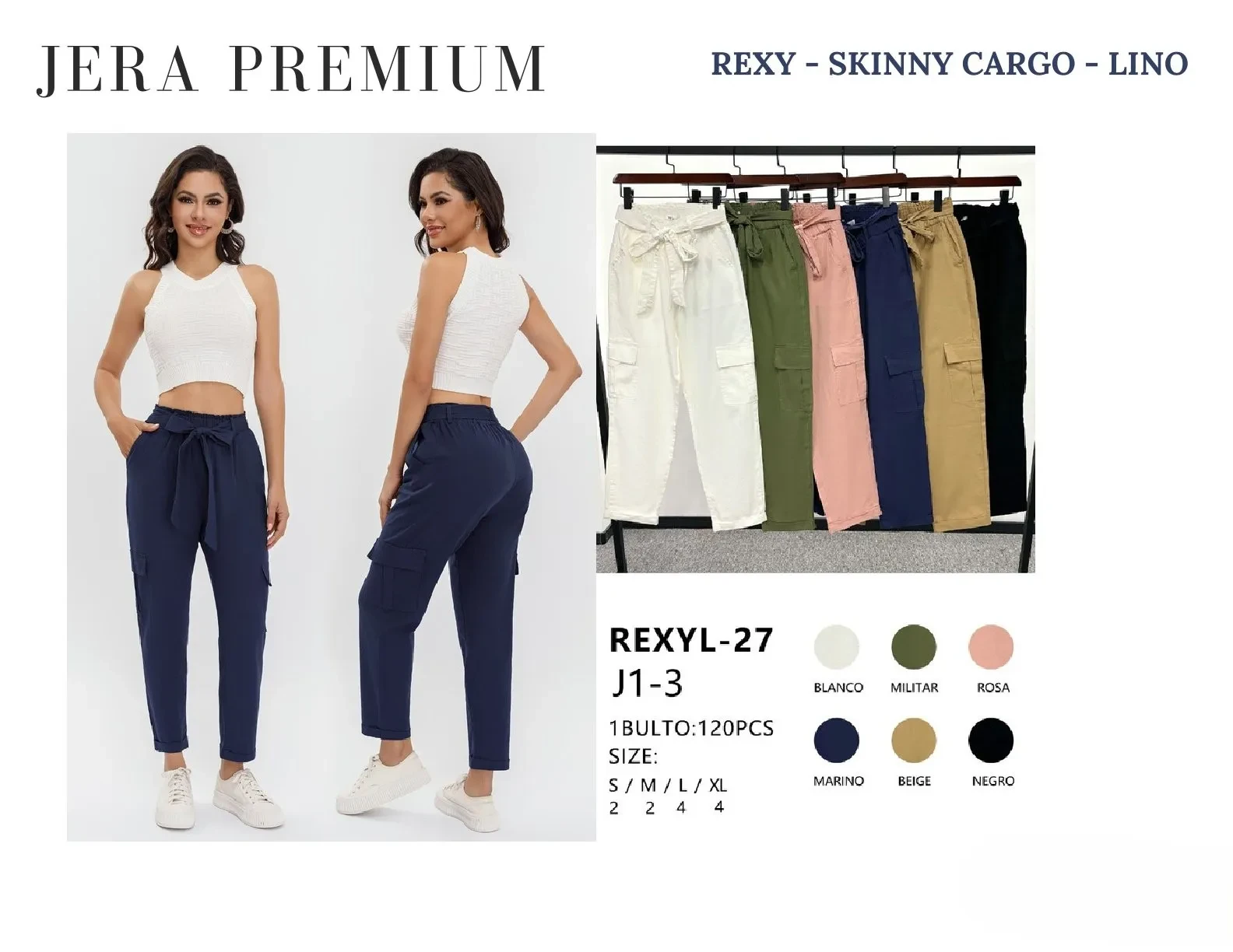 REXYL-27-MILITAR – Jeans Skinny Cargo Jera Premium-6-REXYL-27-MILITAR