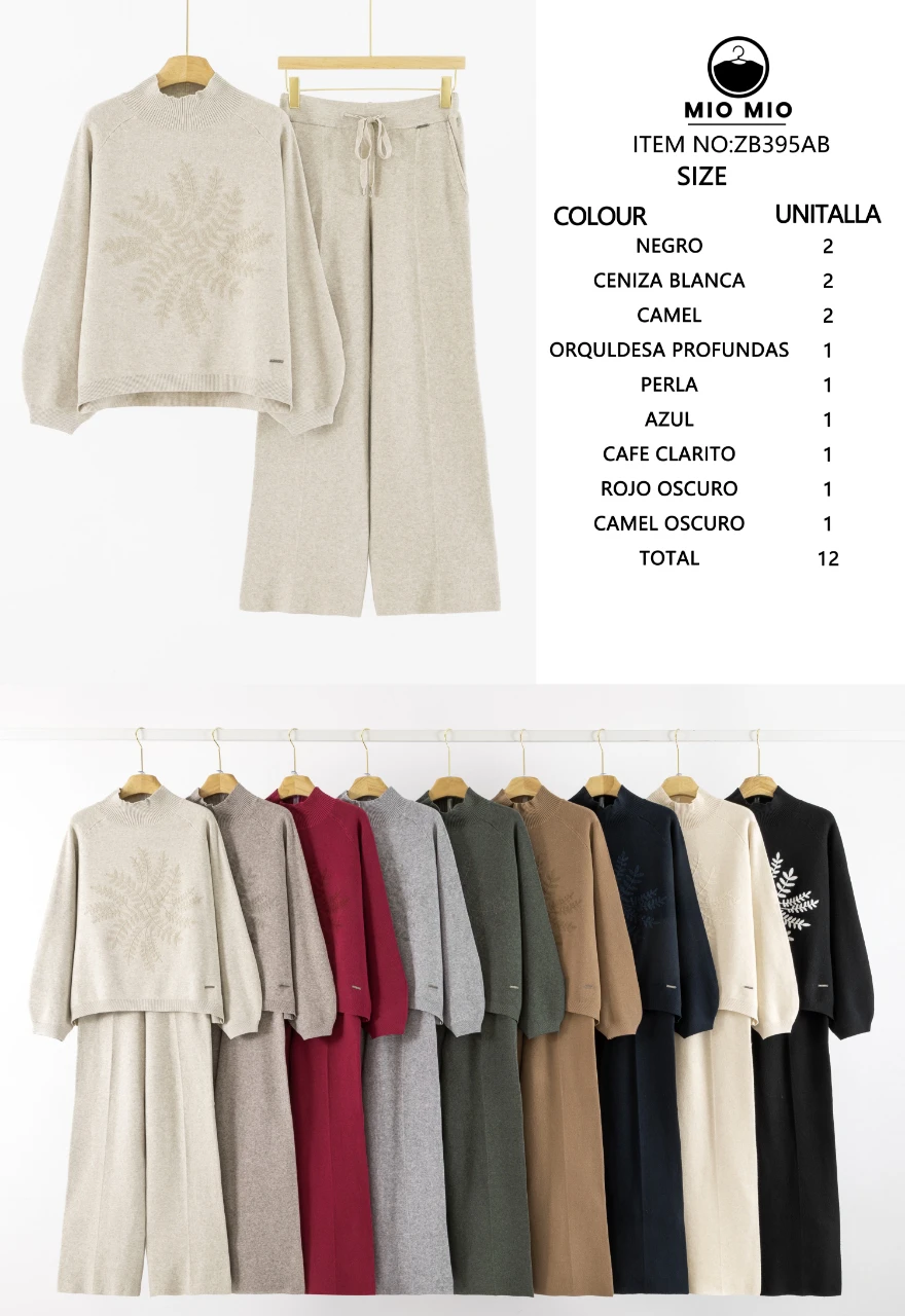 Conjunto de Suéter y Pantalón para Mujer-ZB395AB