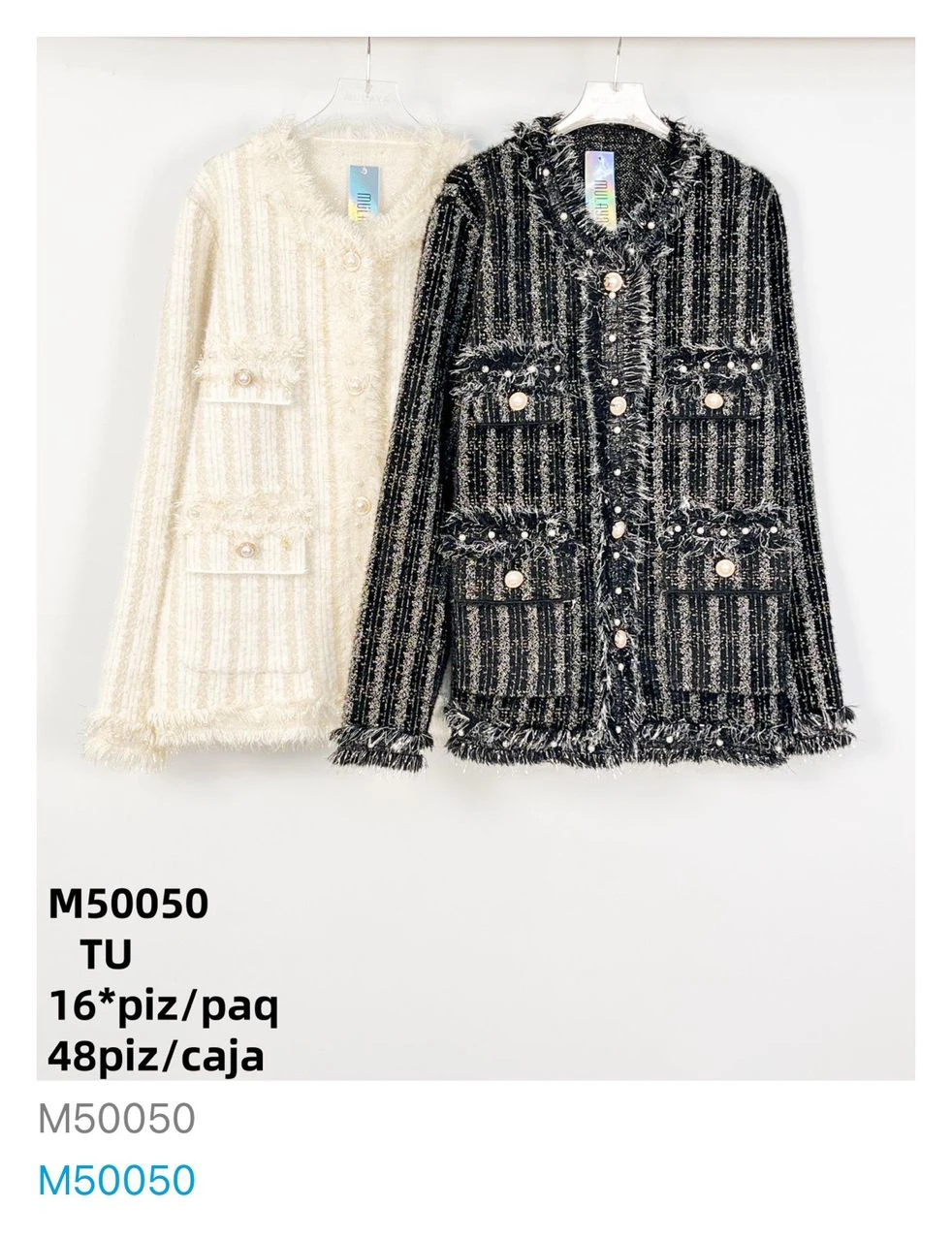 Chaqueta de Tweed con Detalles-M50050