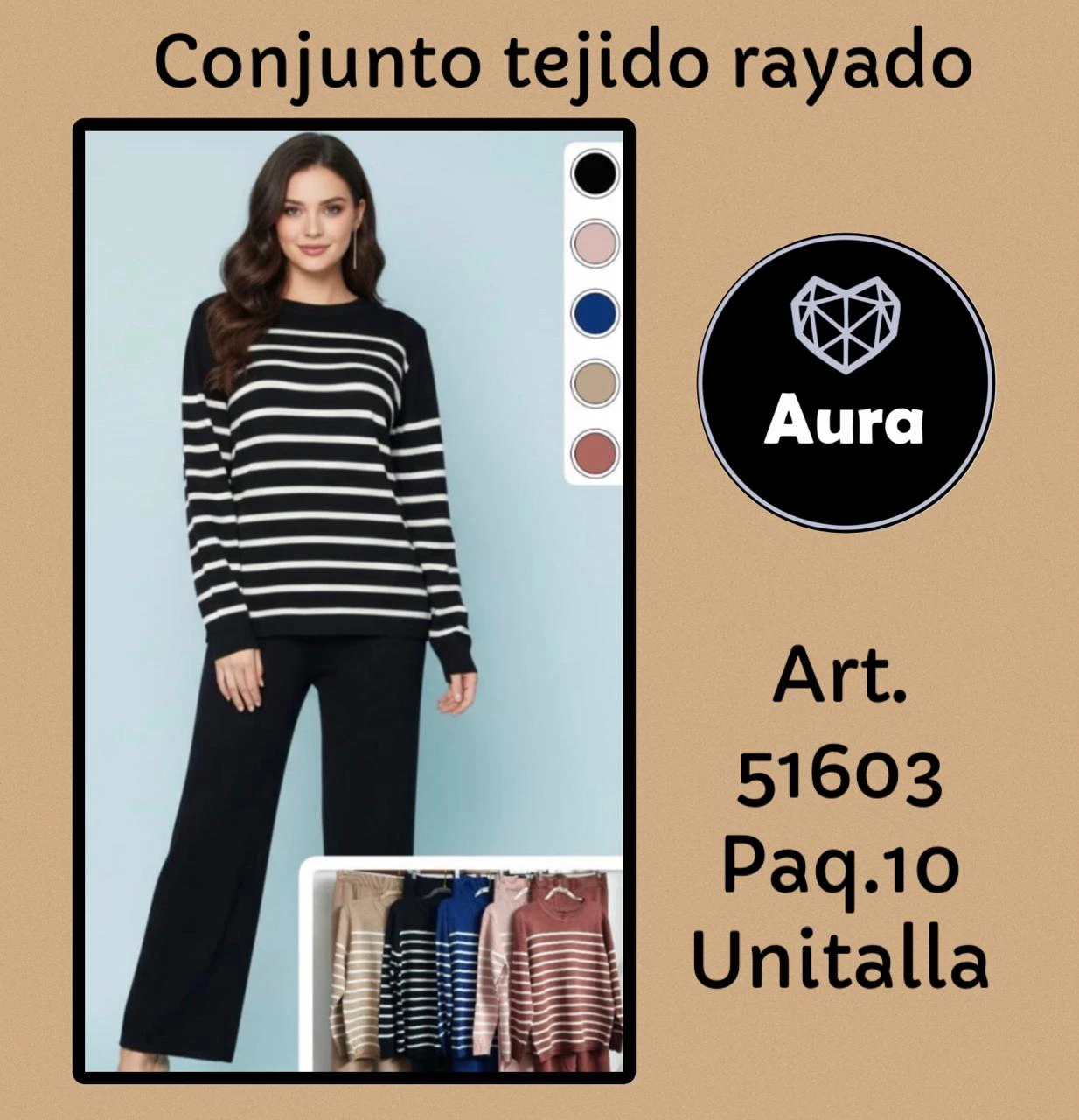 Conjunto tejido rayado-51603