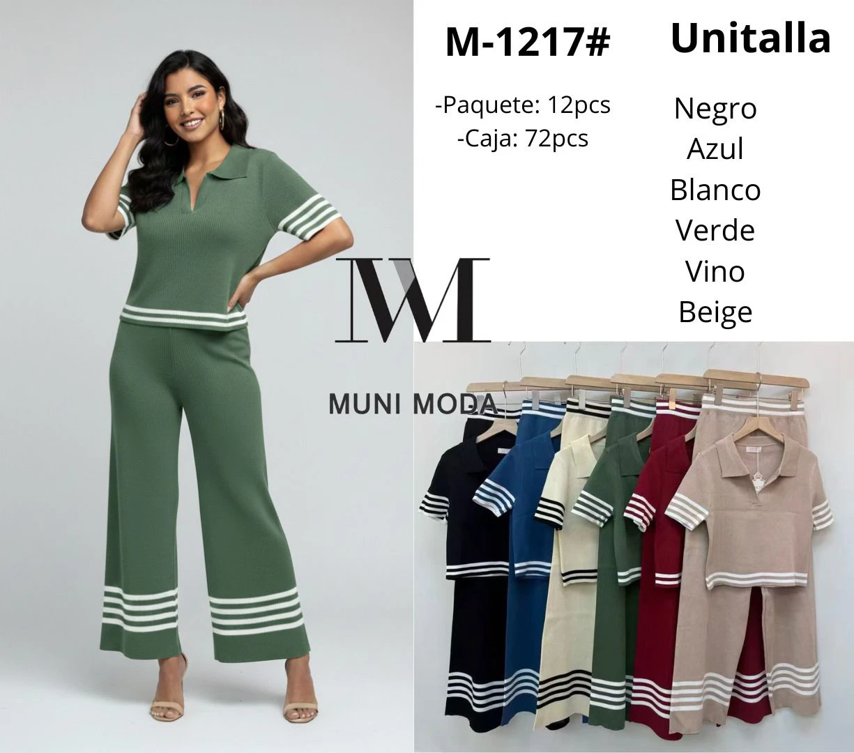 Conjunto de punto con rayas-M-1217