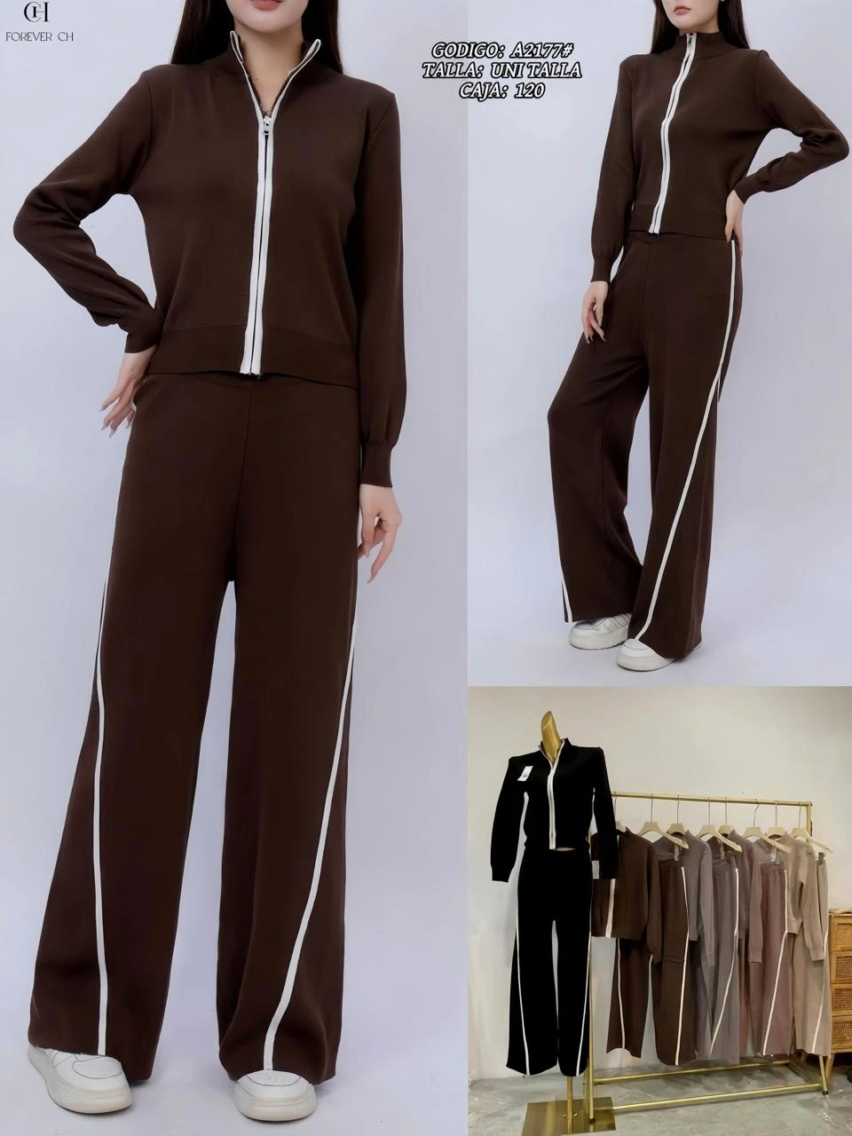 Conjunto deportivo con cremallera-A2177