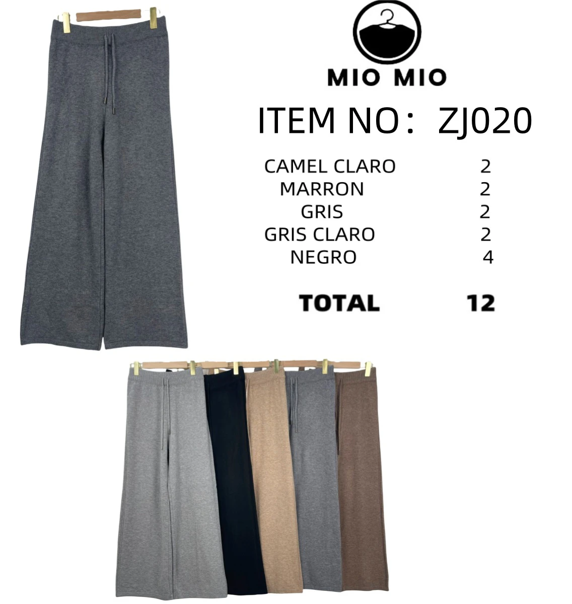 Pantalón palazzo de punto-ZJ020