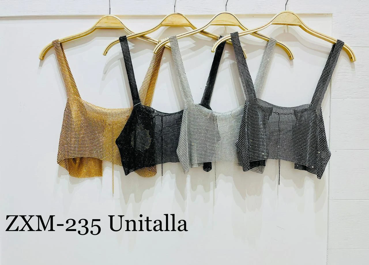 Top de malla brillante-ZXM-235