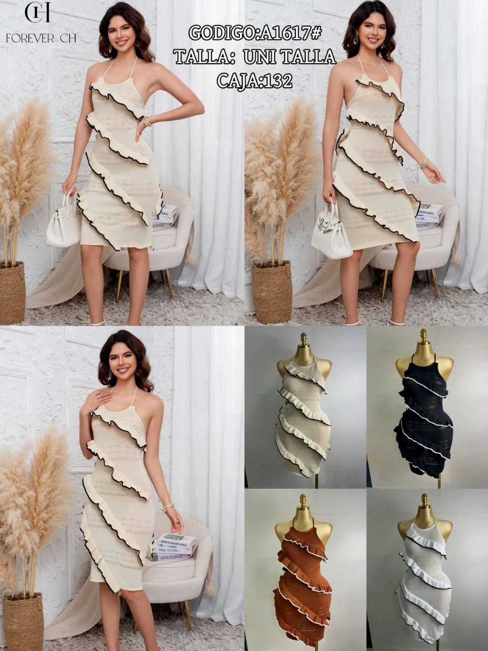 Vestido con olanes-A1617