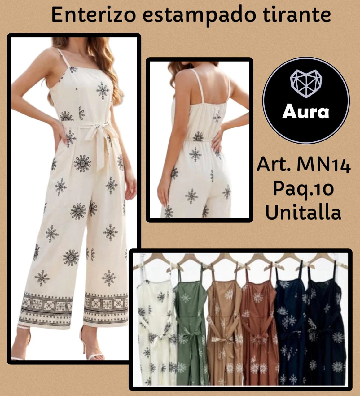 Enterizo estampado de tirantes-MN14