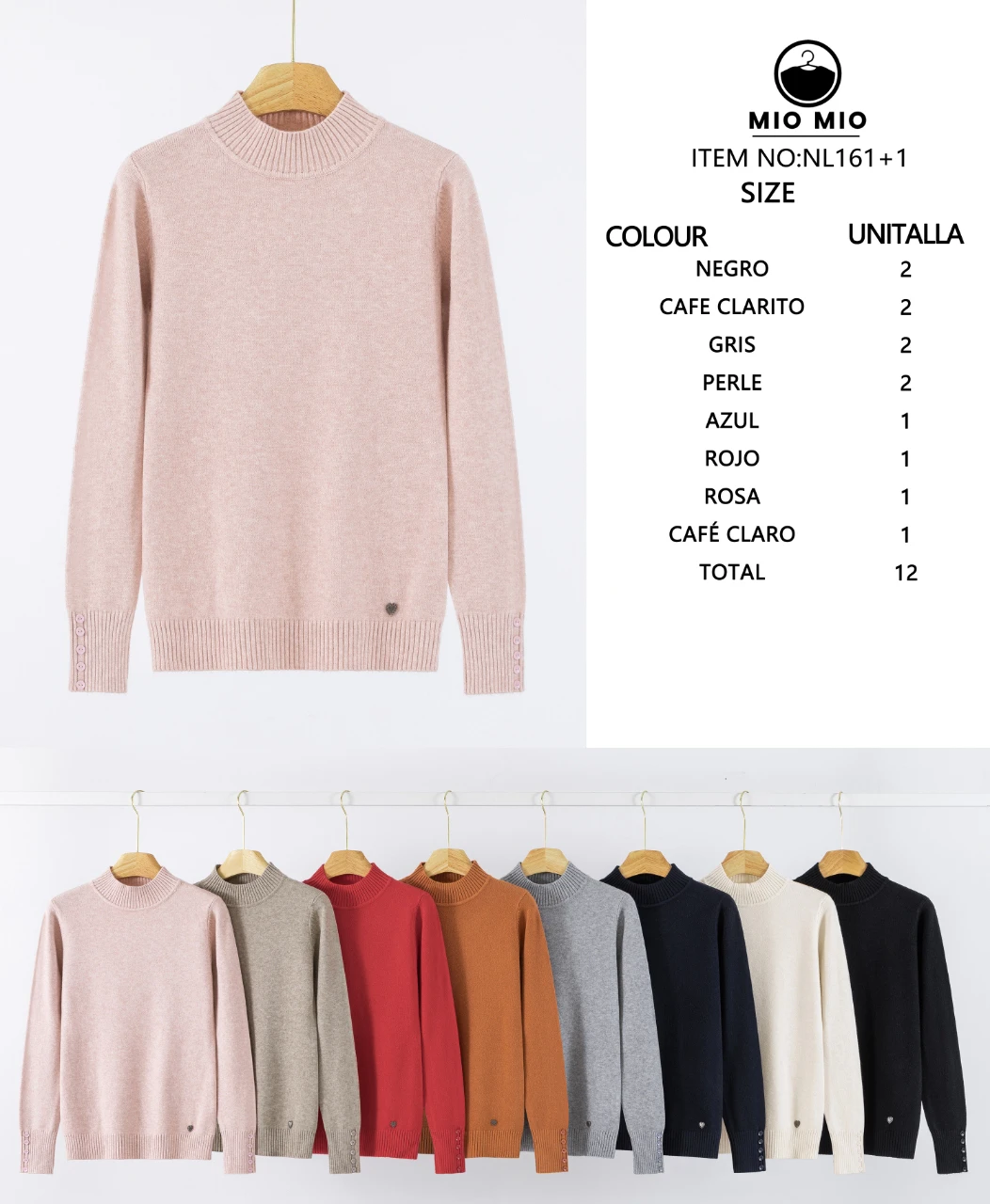 Suéter cuello alto-NL161+1