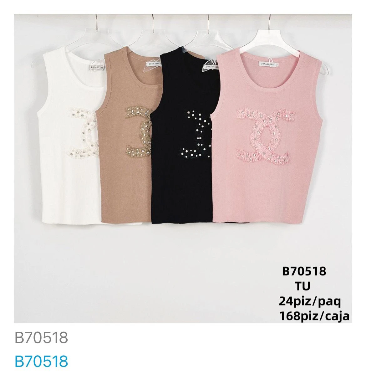 Tank top con diseño-B70518