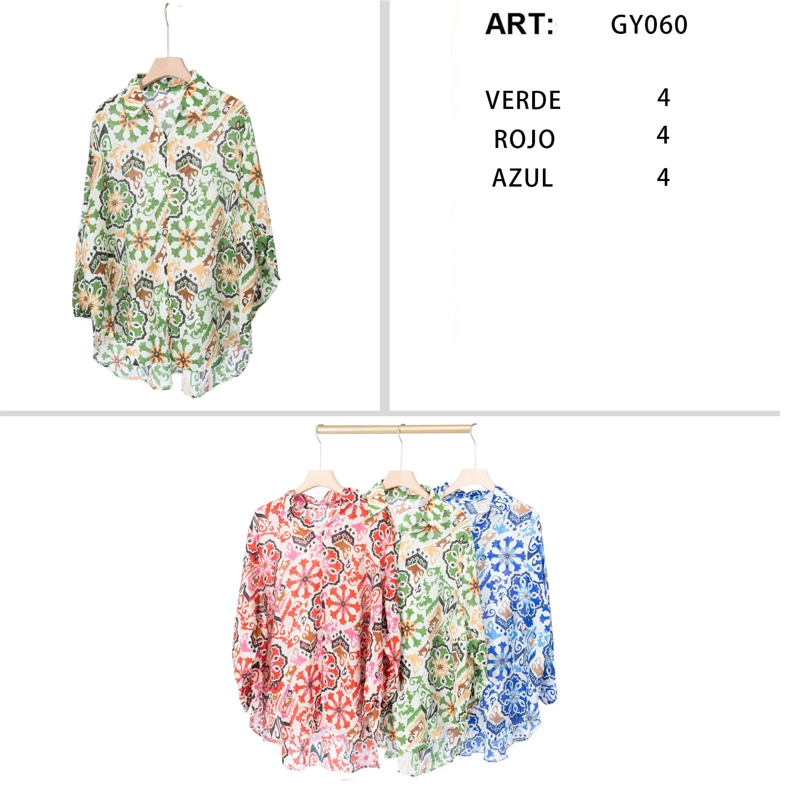 Blusa Floral Moderna-GY060