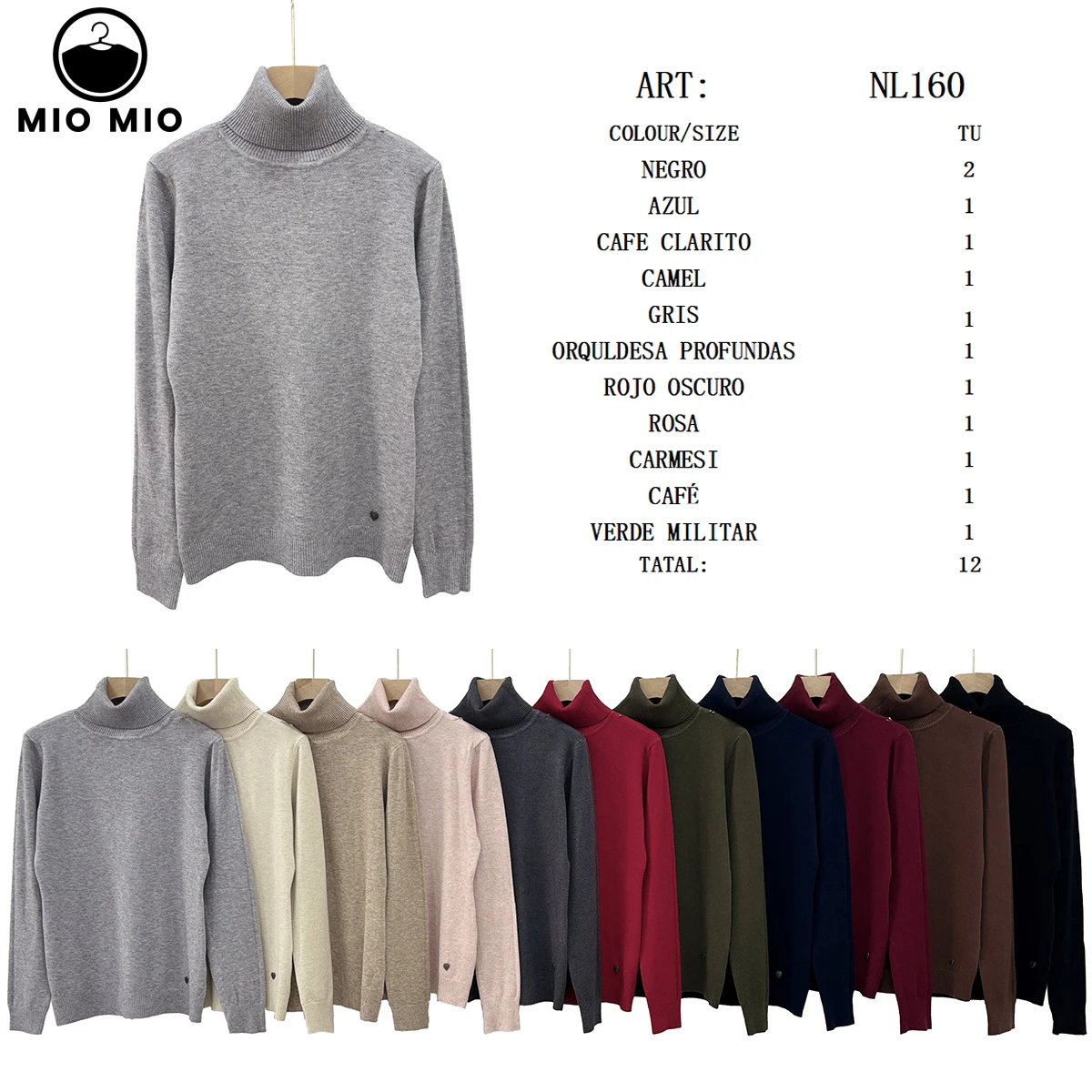 Suéter de cuello alto-NL160