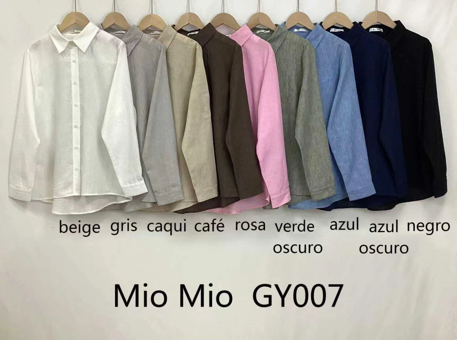 Camisa de Lino de Manga Larga-GY007