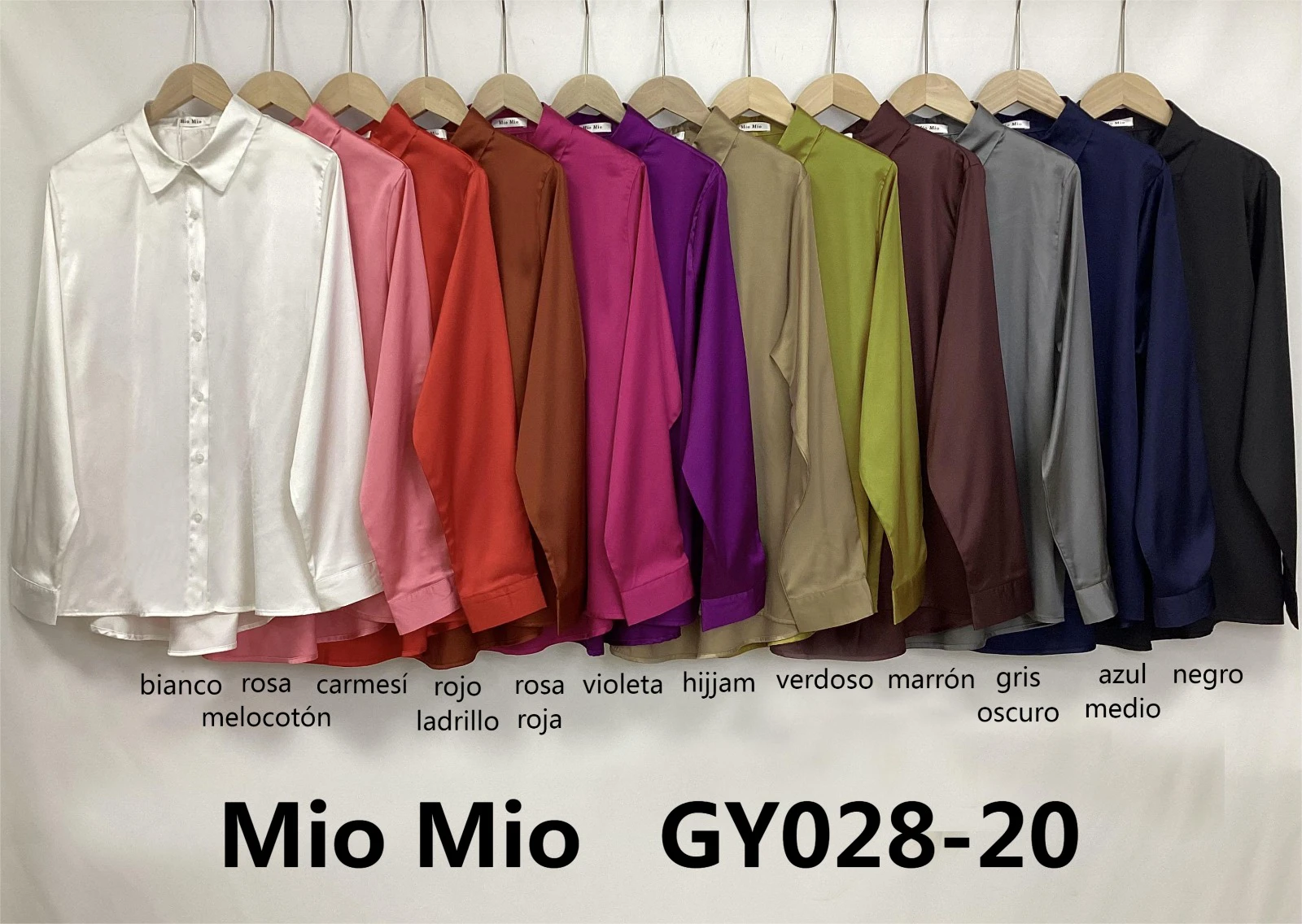 Camisa de manga larga con botones-GY028-20